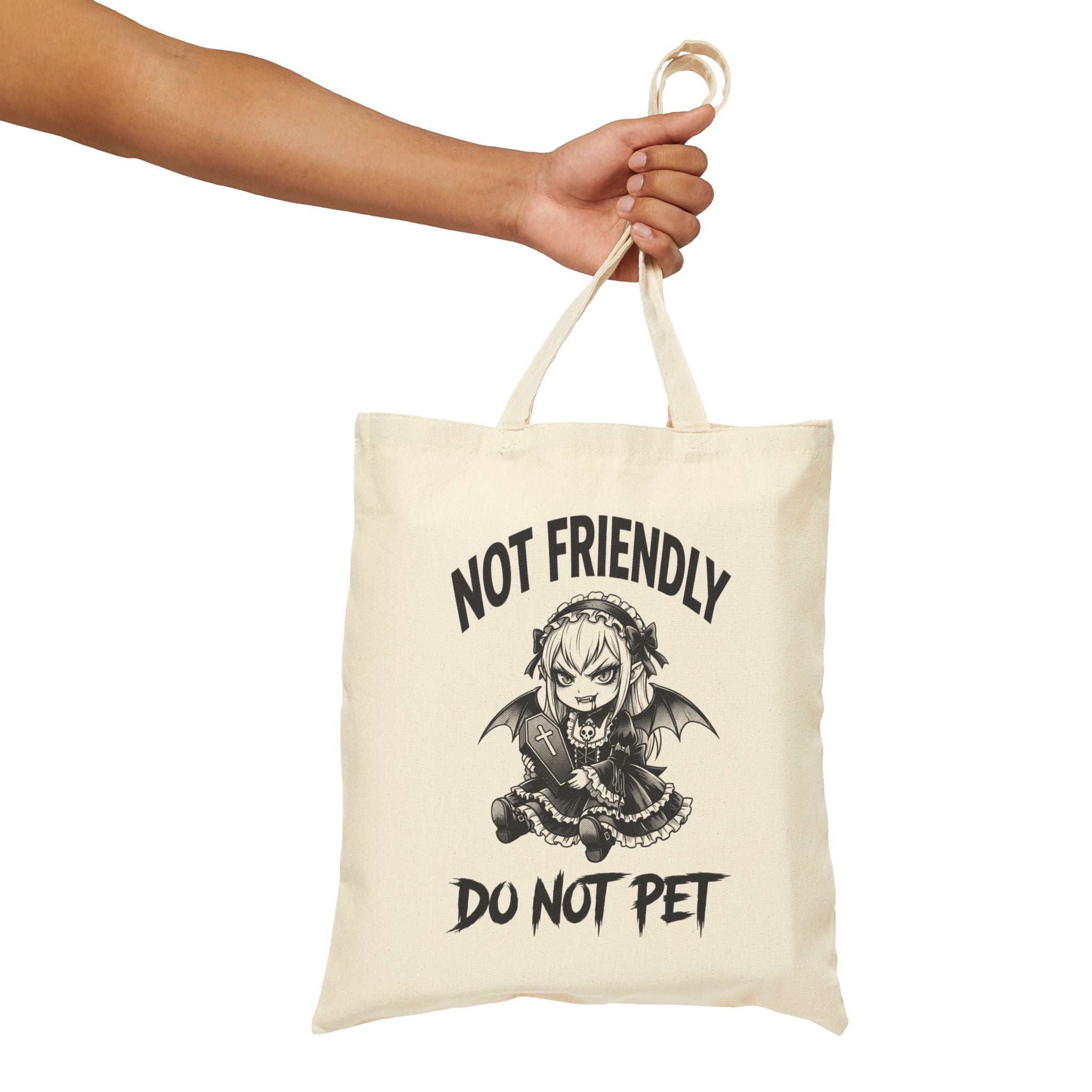 Not Friendly Vampire Tote Bag