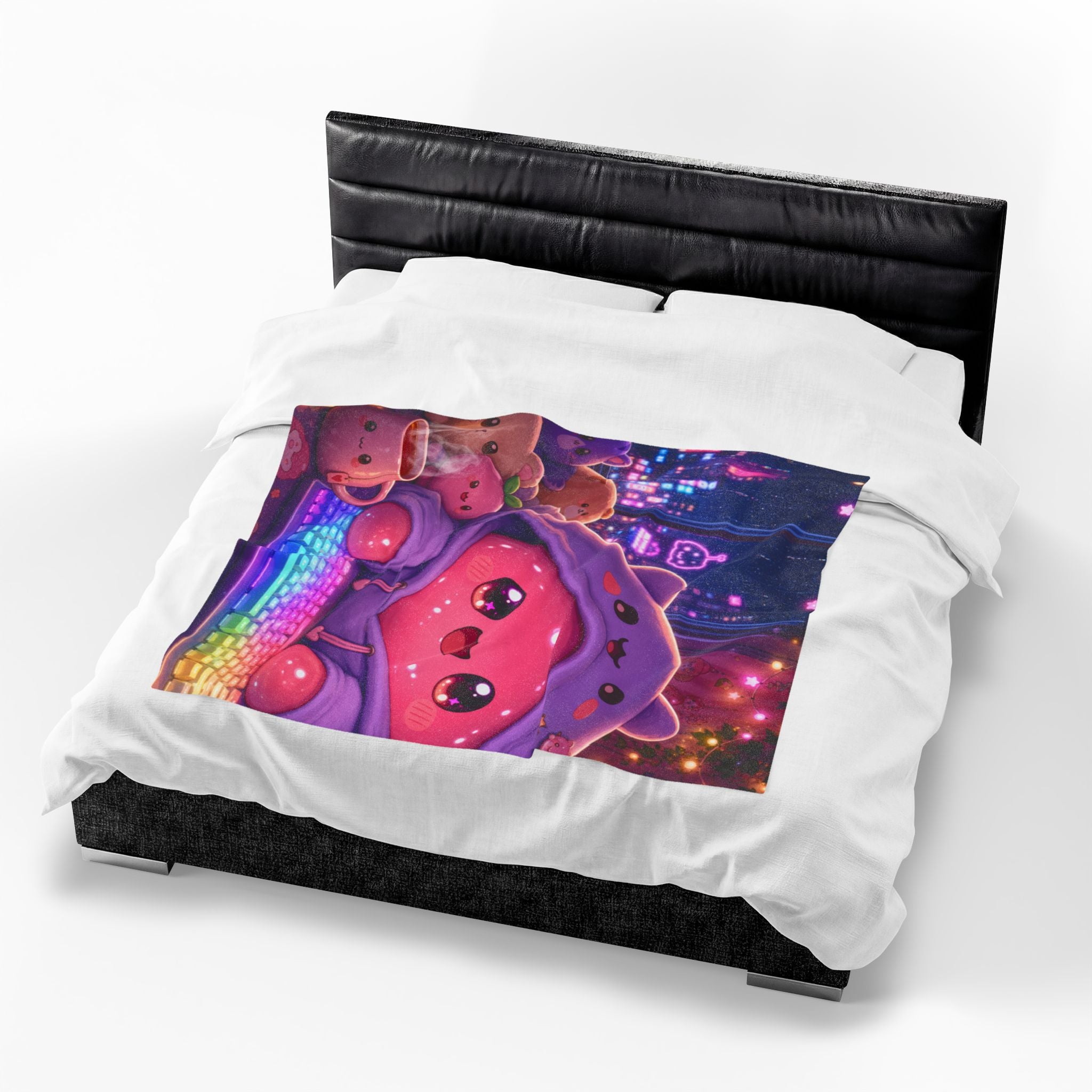 Kawaii Gamer — Velveteen Plush Blanket