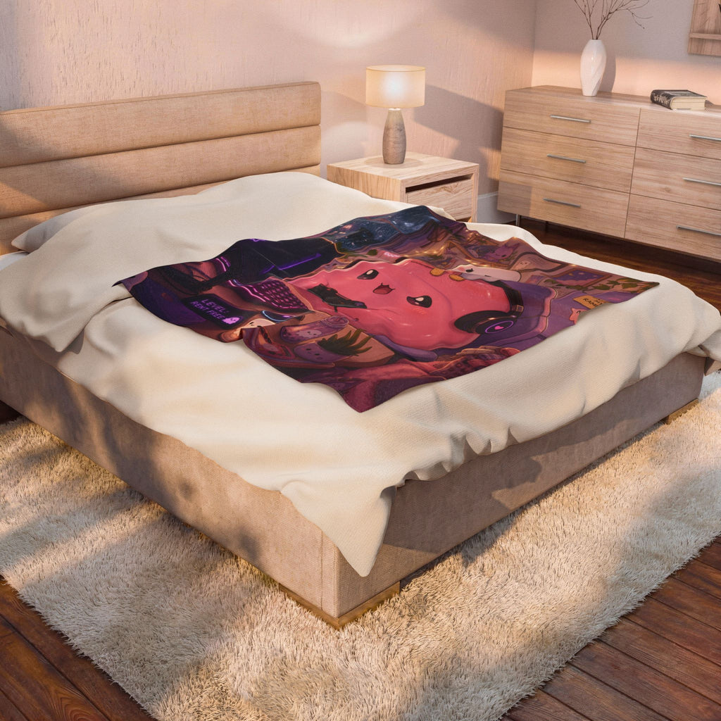 Gamer Slime — Velveteen Plush Blanket