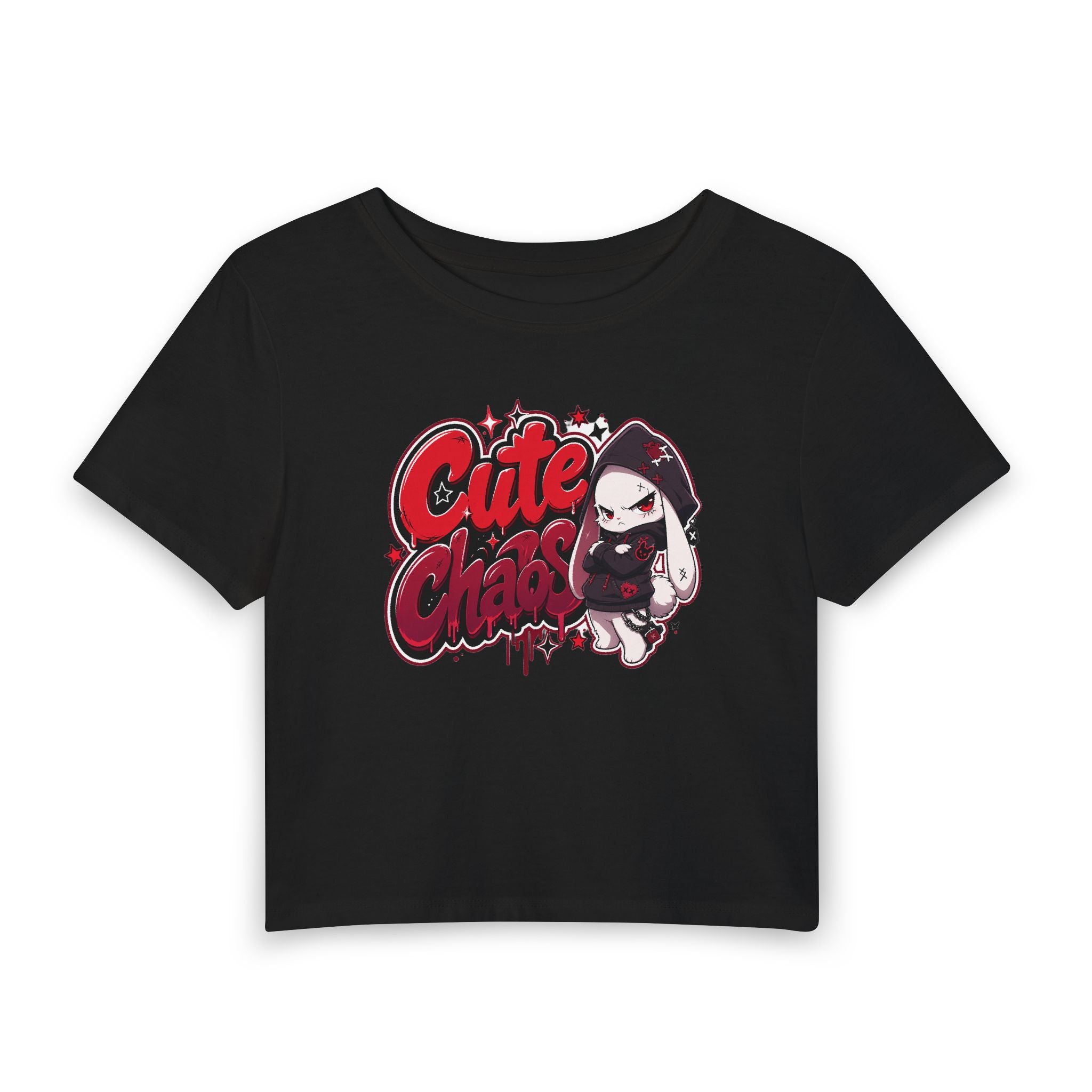 Cute Chaos Ruby — Women's Crop T-Shirt
