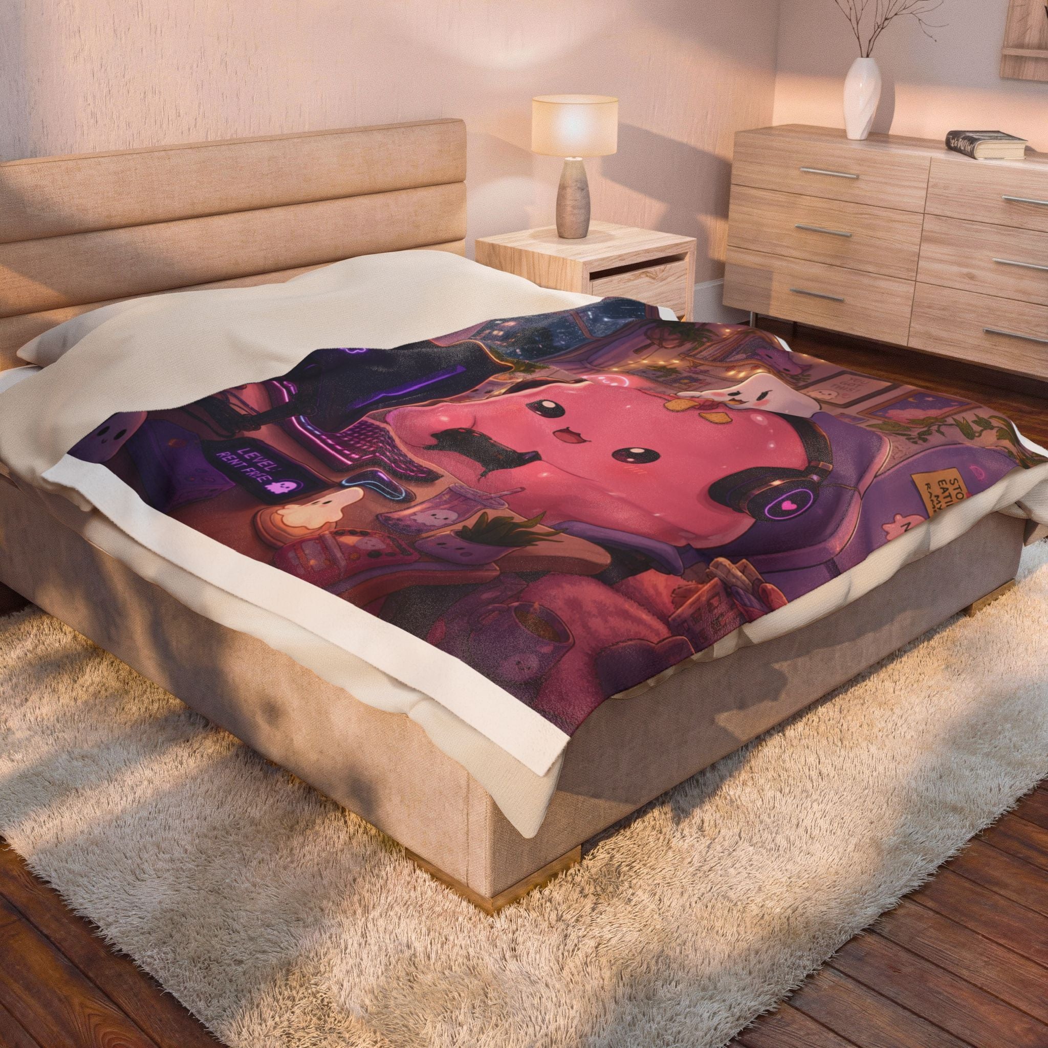 Gamer Slime — Velveteen Plush Blanket