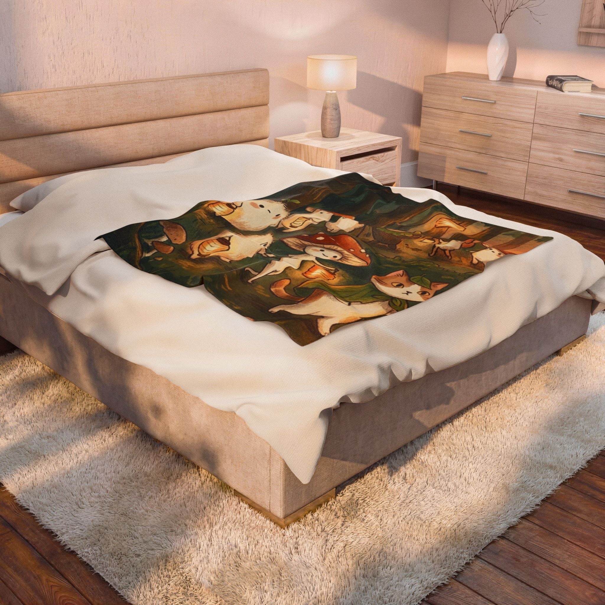 Lantern Festival — Velveteen Plush Blanket