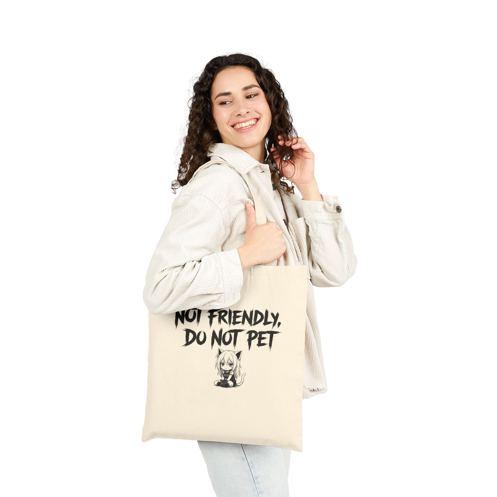 Not Friendly CatGirl Tote Bag