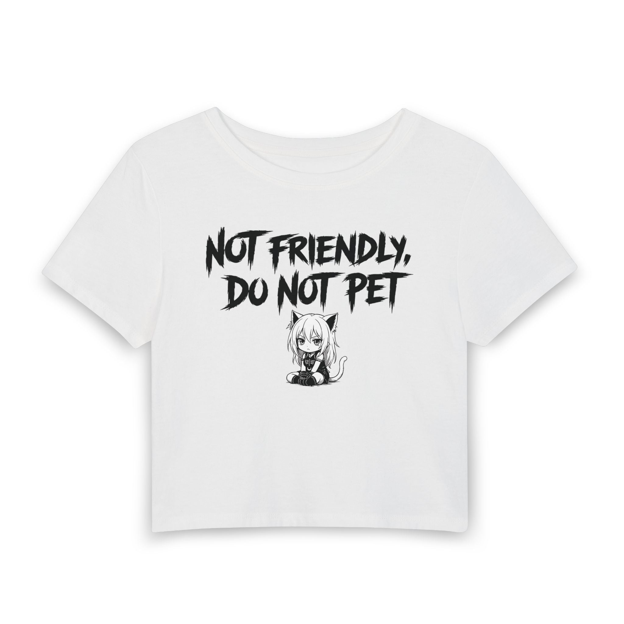 Not Friendly CatGirl Crop Tee