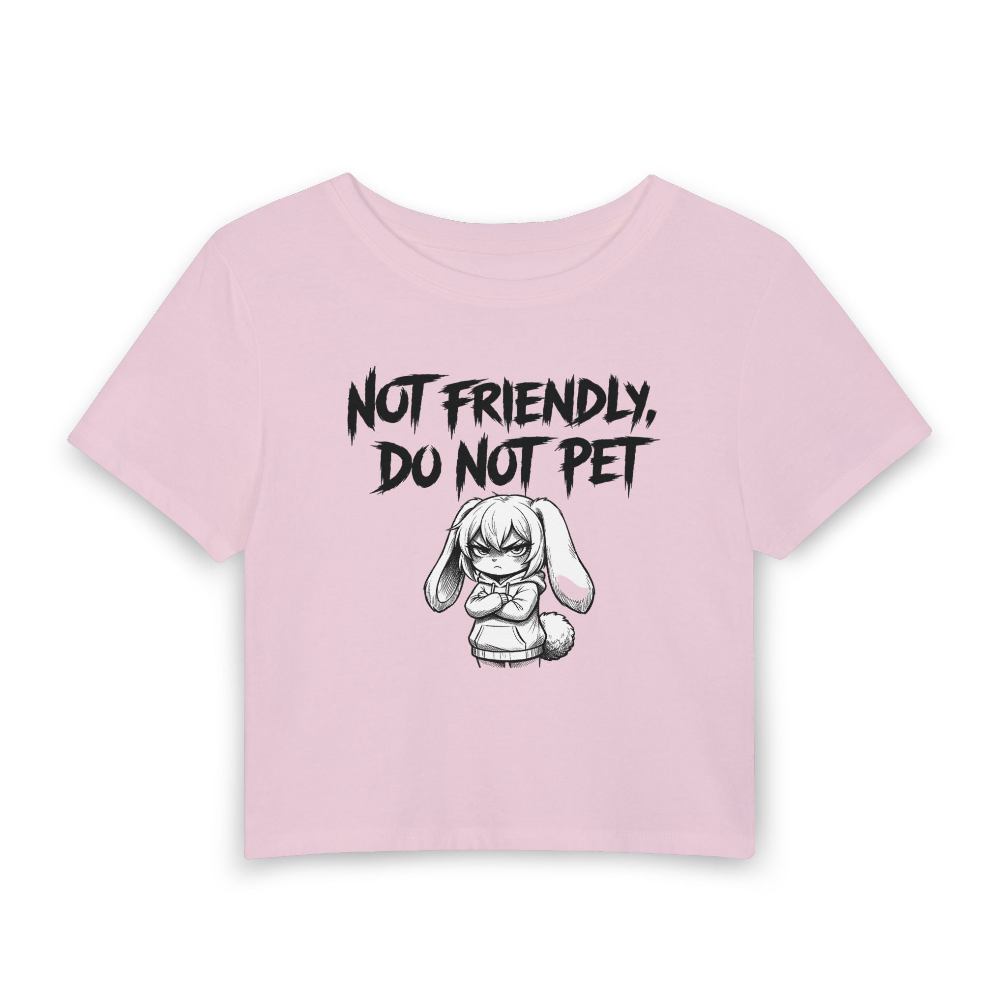 Not Friendly Bunny Crop Tee