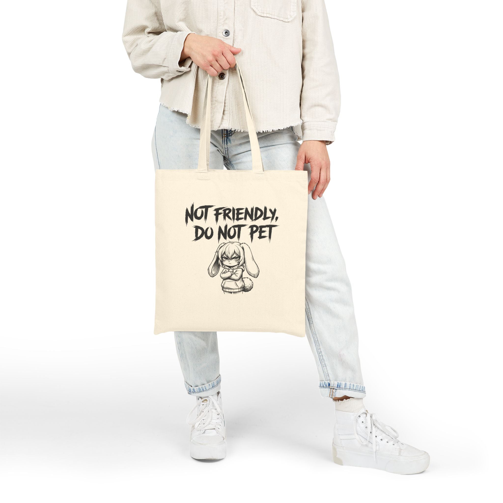 Not Friendly Bunny Tote Bag