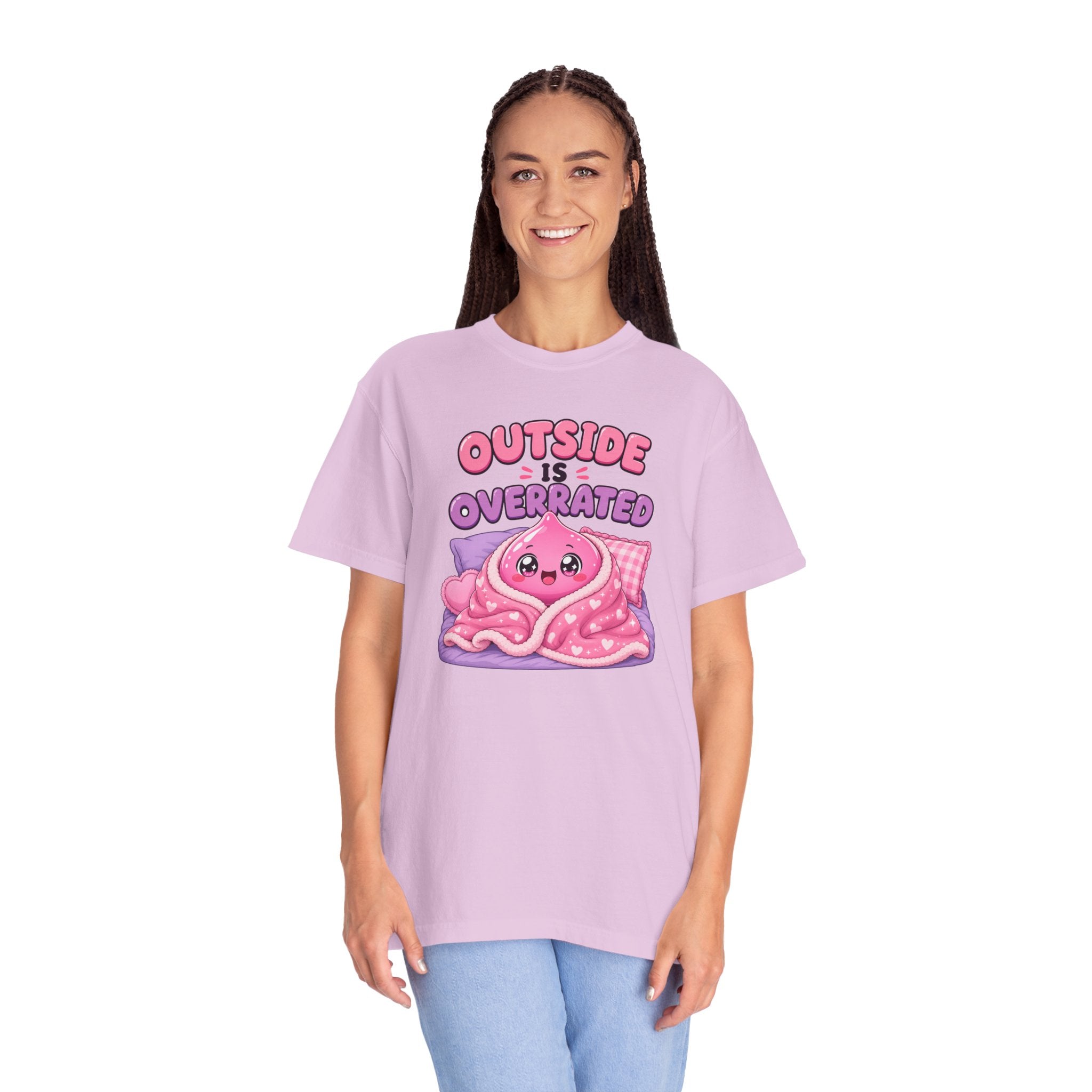 Outside is Overrated — Slime Women's T-Shirt (Garment Dyed)