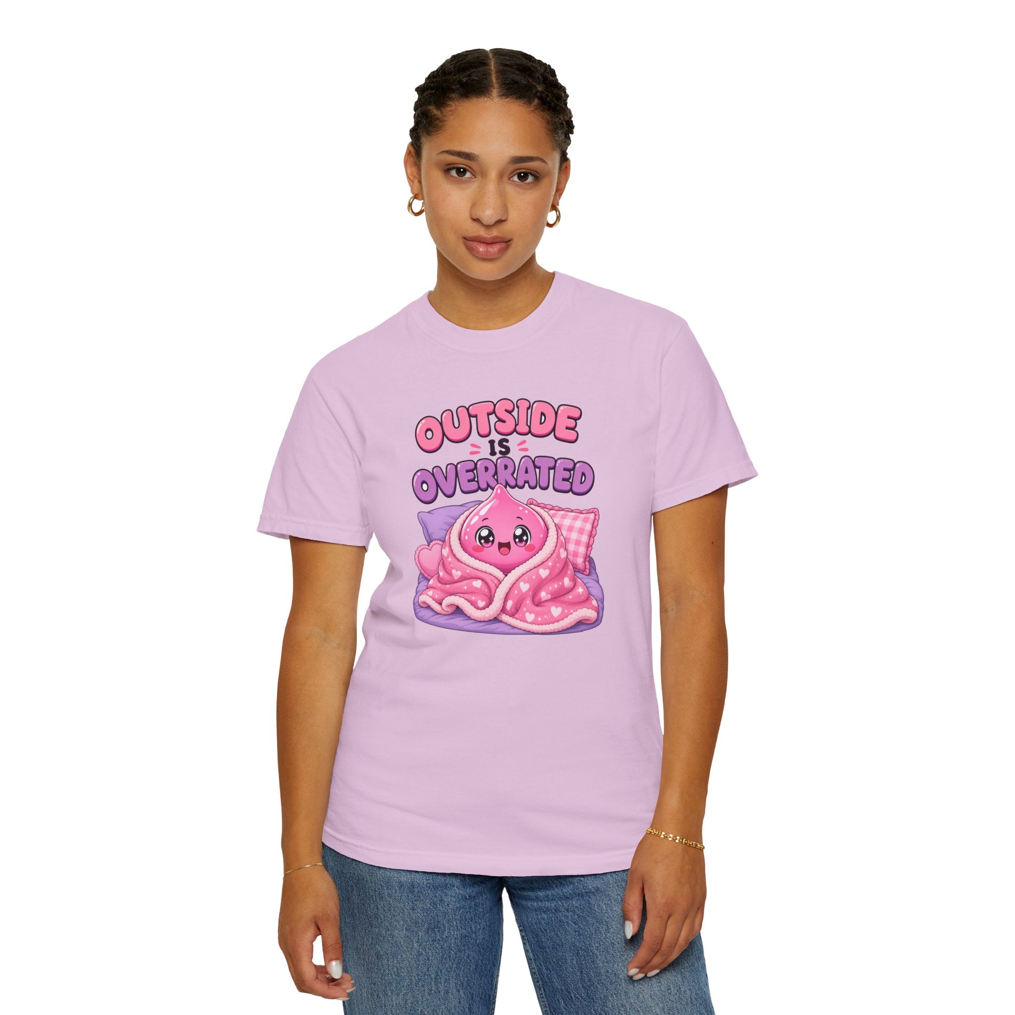 Outside is Overrated — Slime Women's T-Shirt (Garment Dyed)