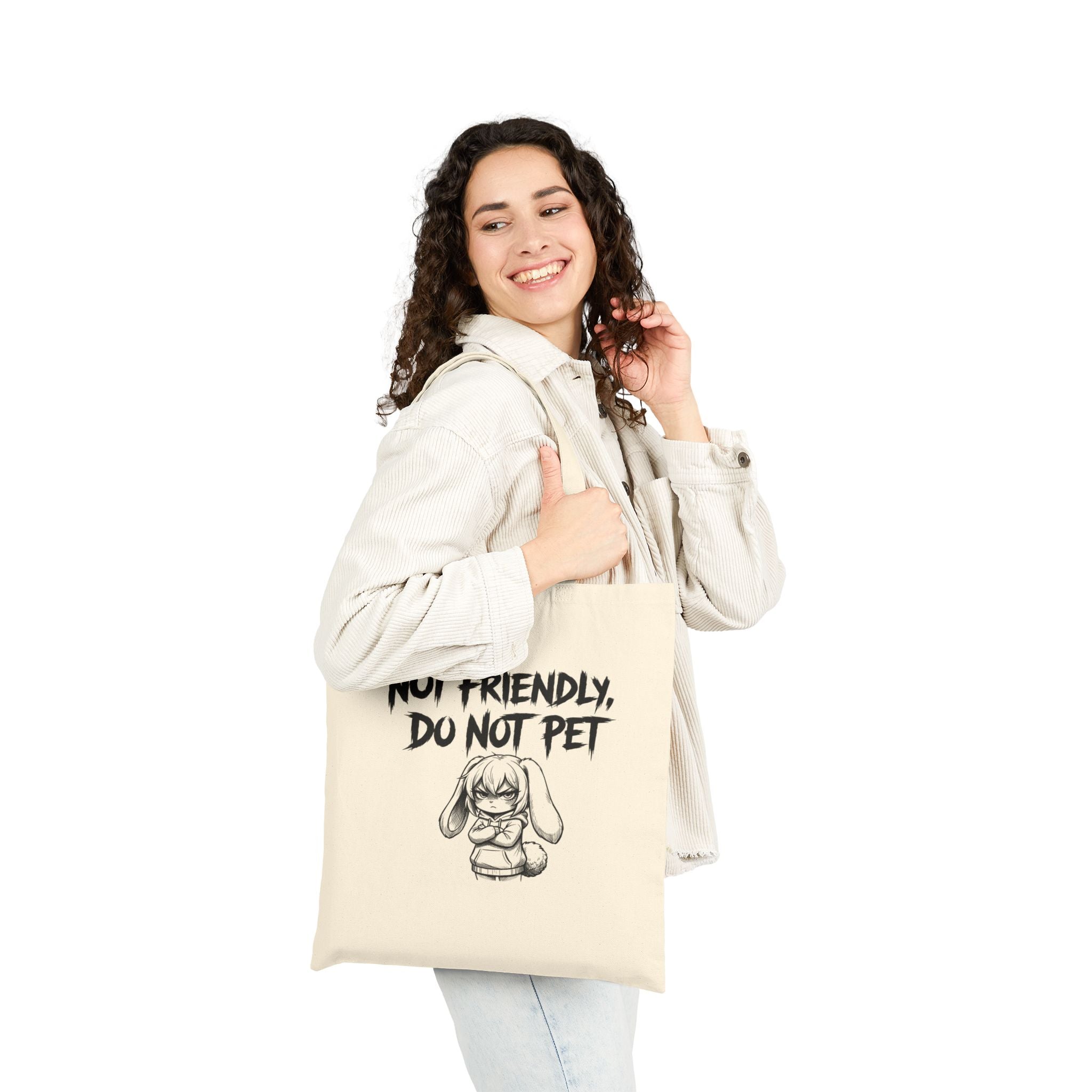 Not Friendly Bunny Tote Bag