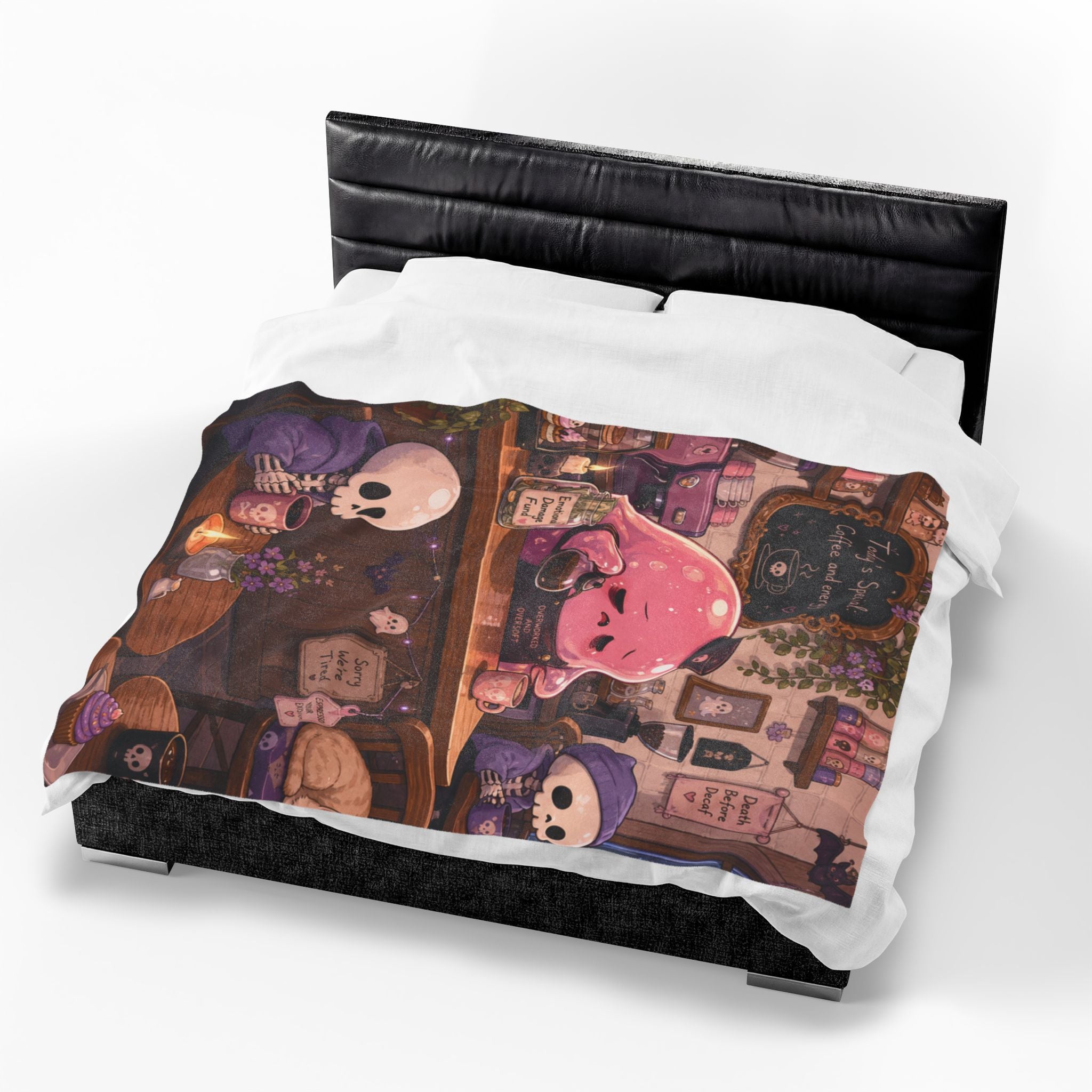 Cozy Slime Café — Velveteen Plush Blanket