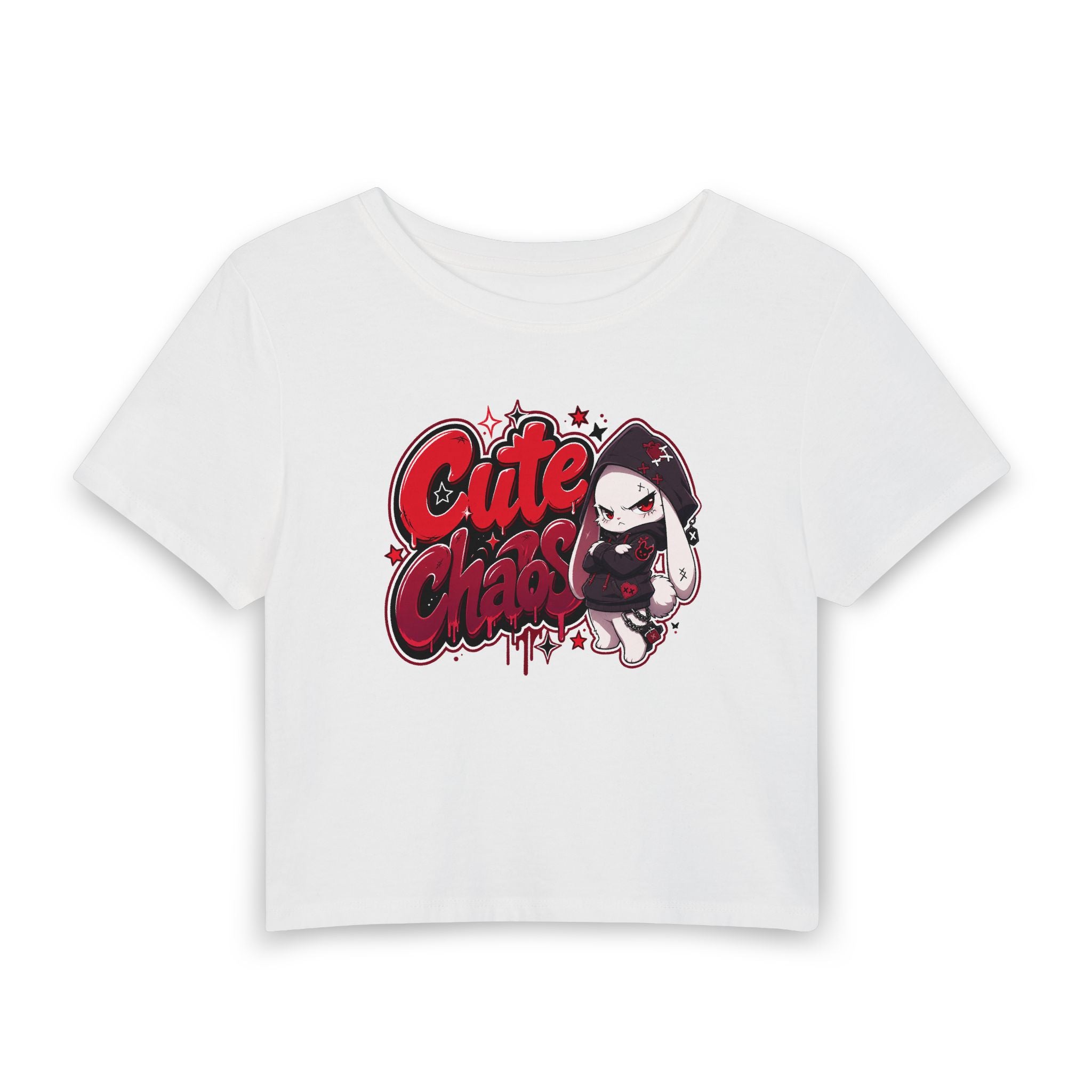 Cute Chaos Ruby — Women's Crop T-Shirt