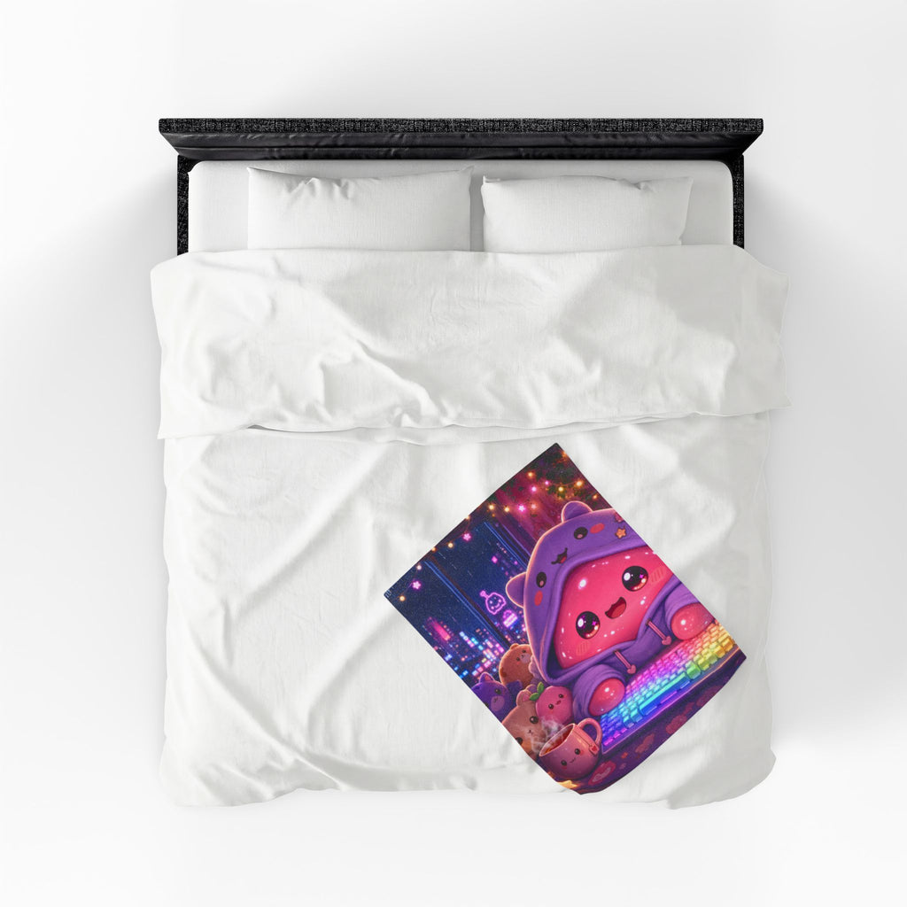 Kawaii Gamer — Velveteen Plush Blanket