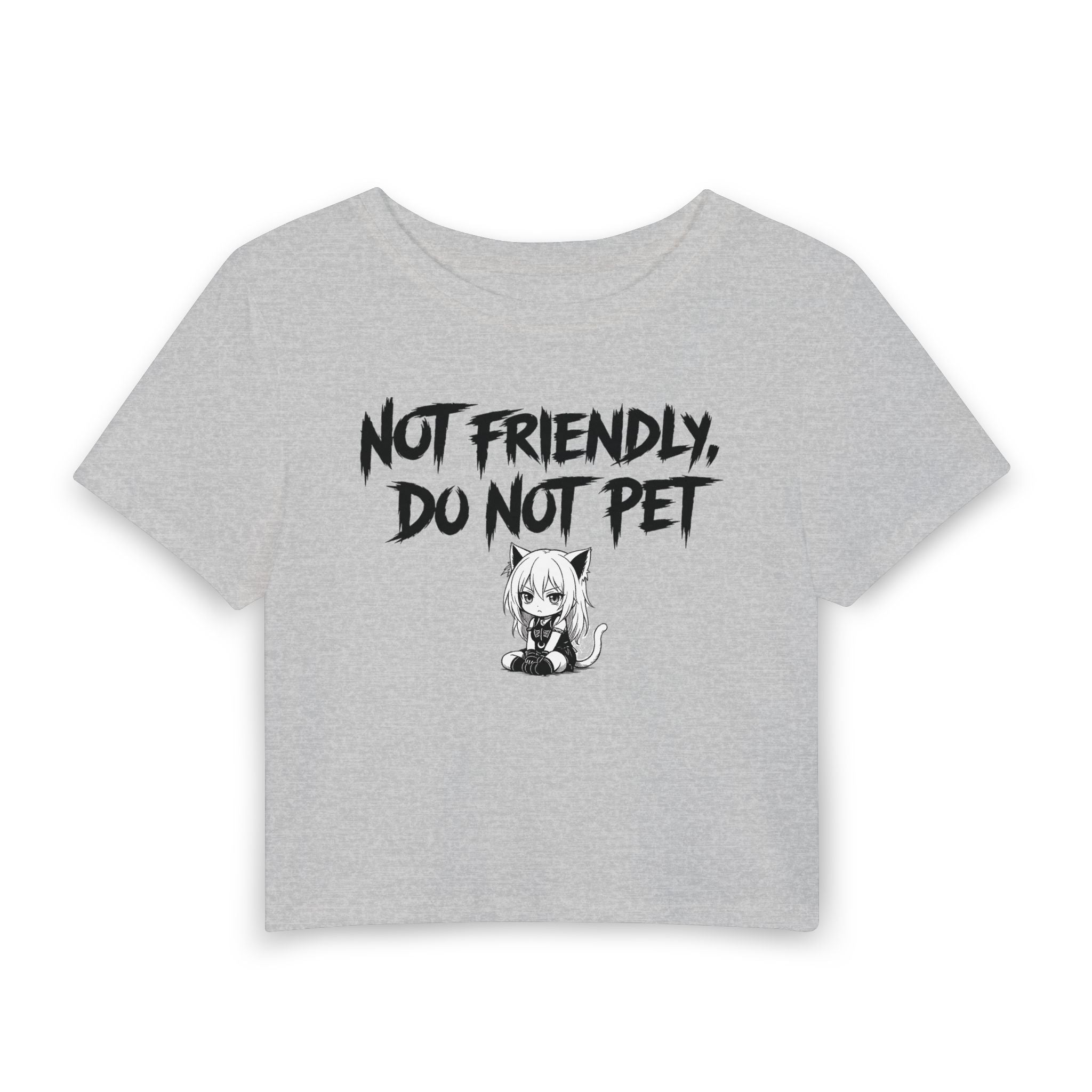 Not Friendly CatGirl Crop Tee