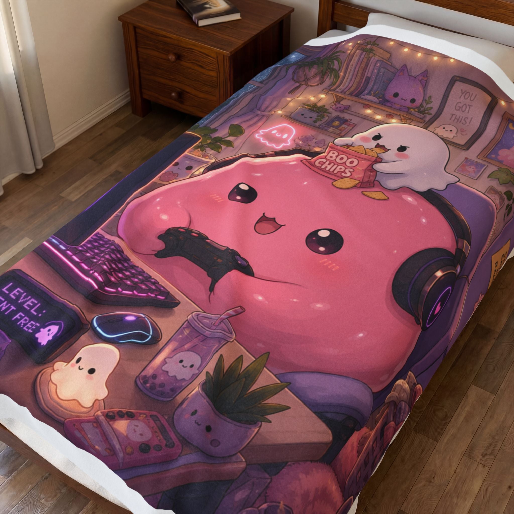 Gamer Slime — Velveteen Plush Blanket