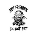 Not Friendly Vampire Sticker