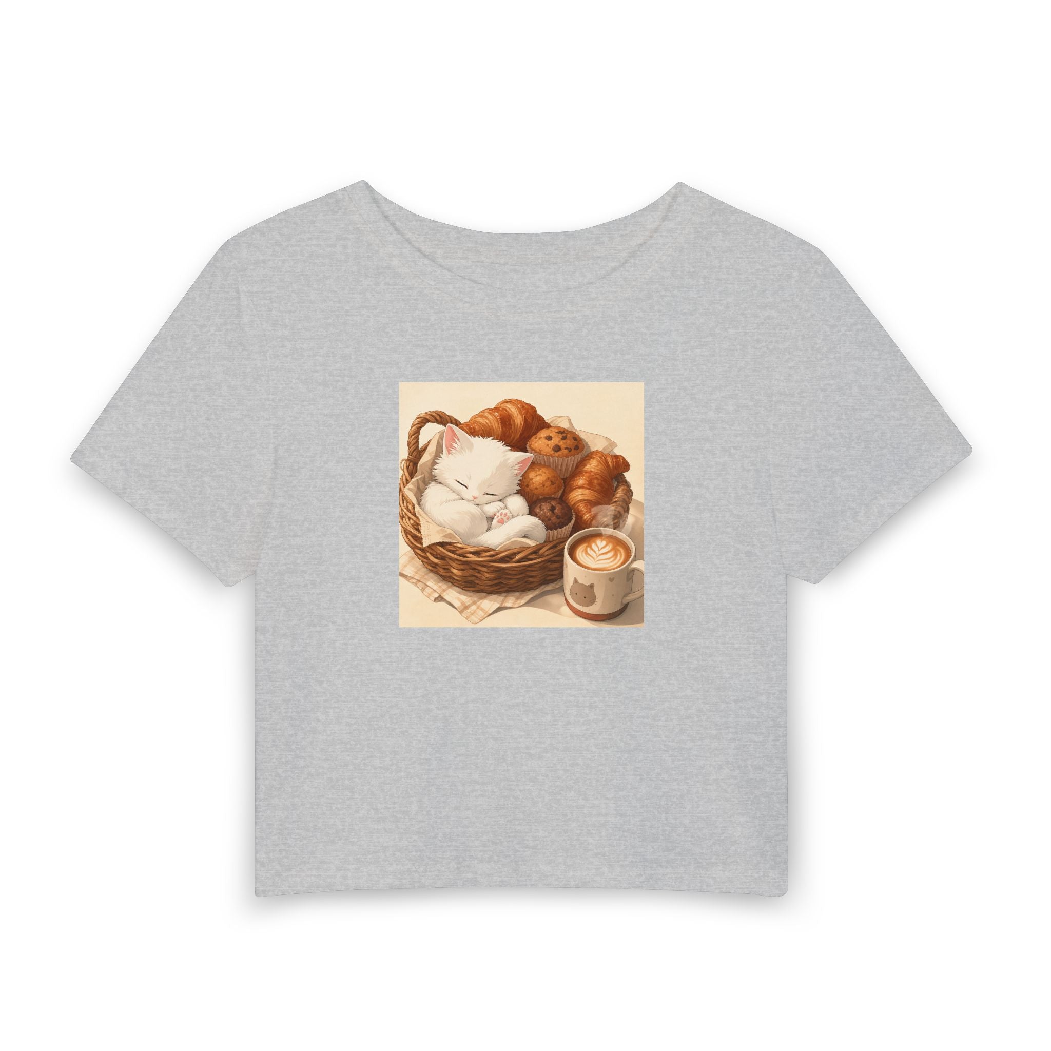 Bread Cat Bakery — Women's Crop T-Shirt