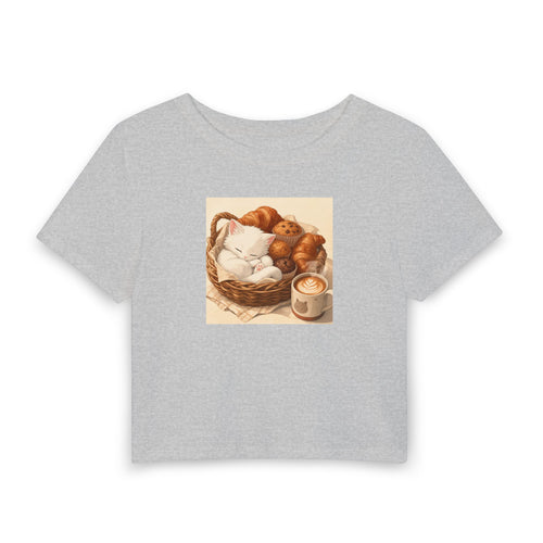 Bread Cat Bakery — Women's Crop T-Shirt