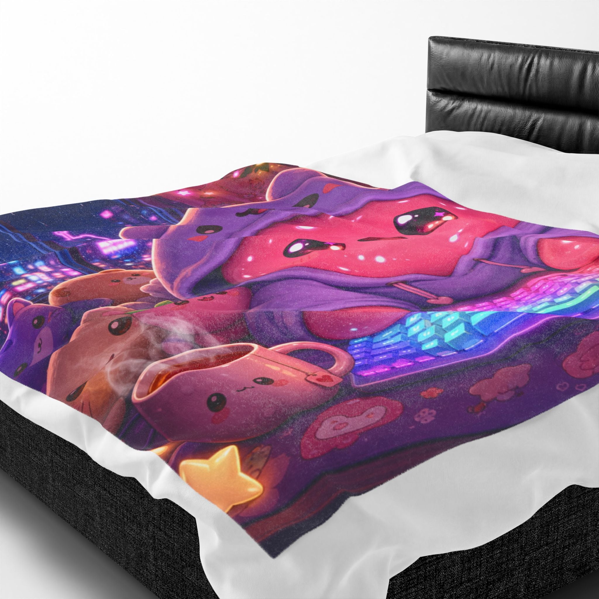Kawaii Gamer — Velveteen Plush Blanket