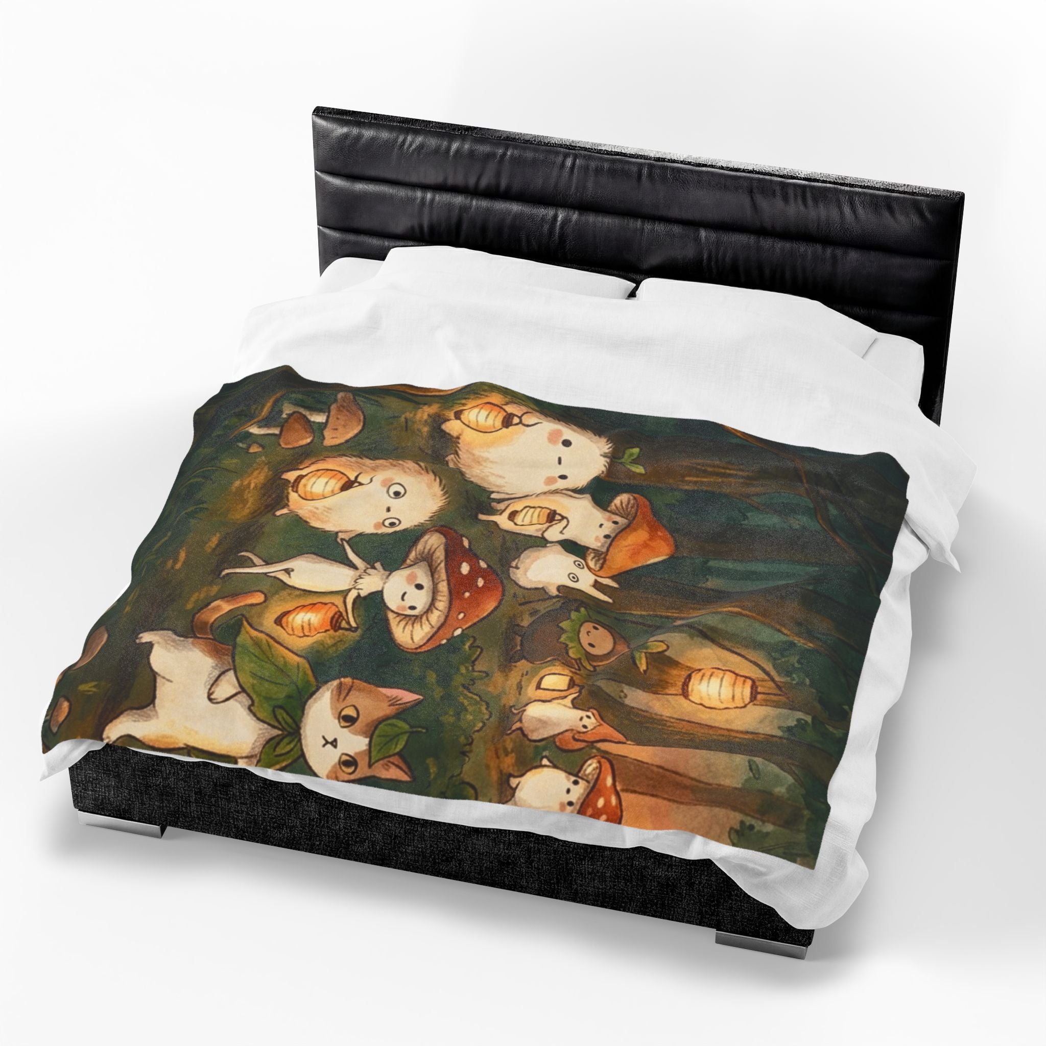 Lantern Festival — Velveteen Plush Blanket