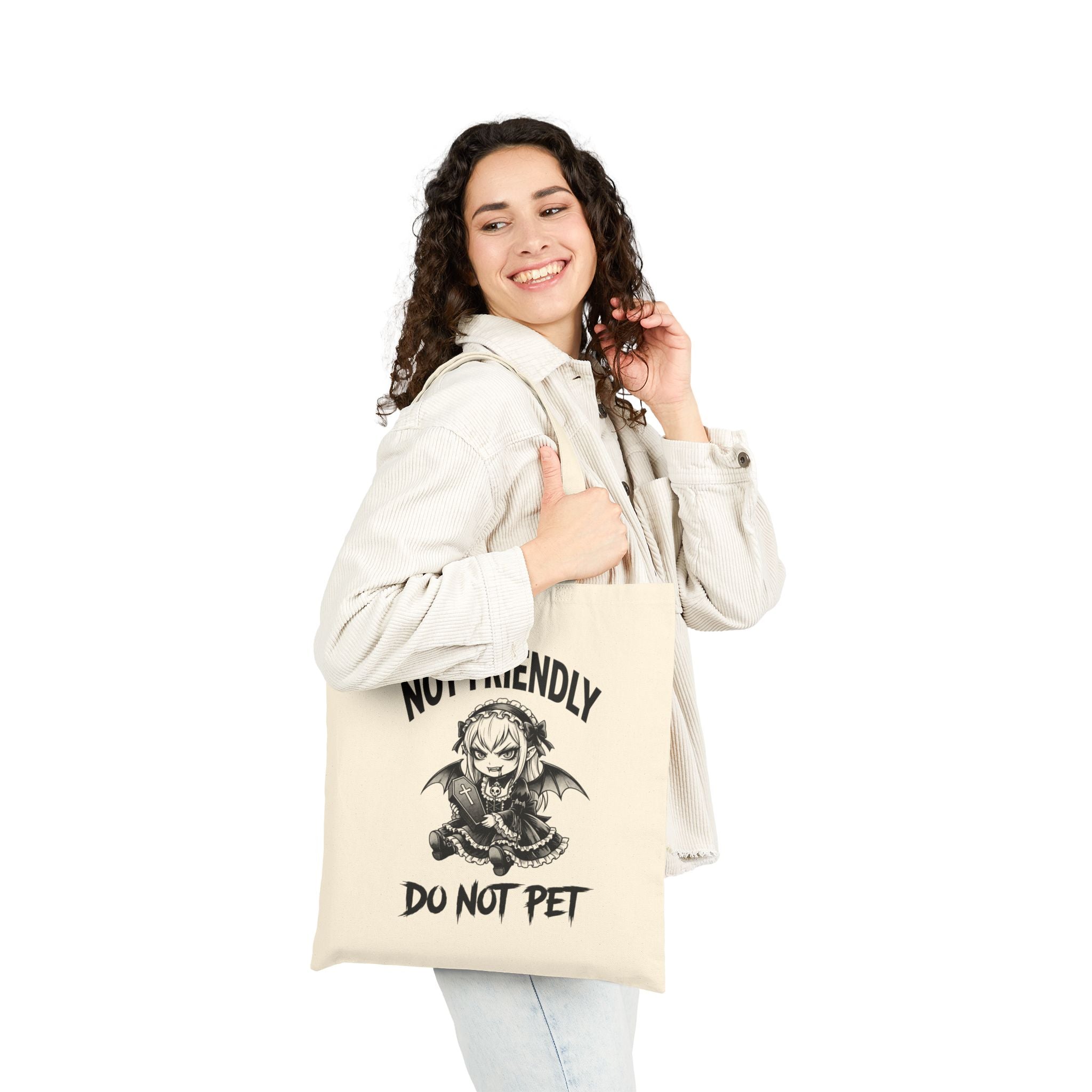 Not Friendly Vampire Tote Bag