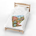 Cute Slime Garden — Velveteen Plush Blanket