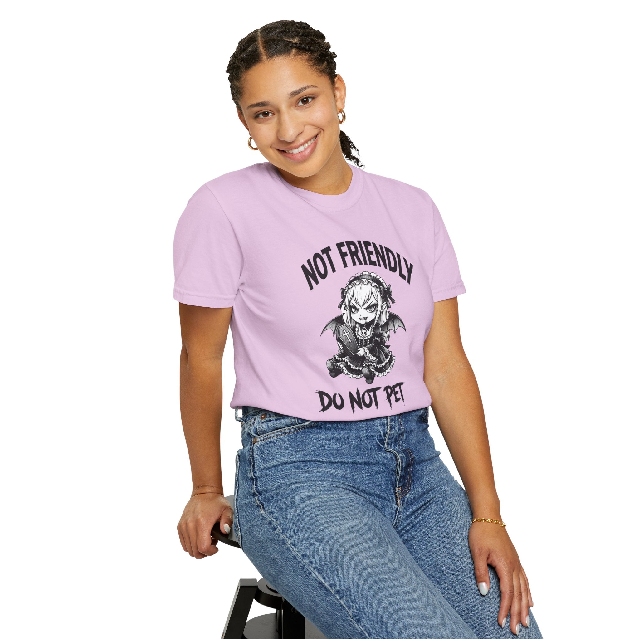 Not Friendly Vampire Tee (Garment Dyed)