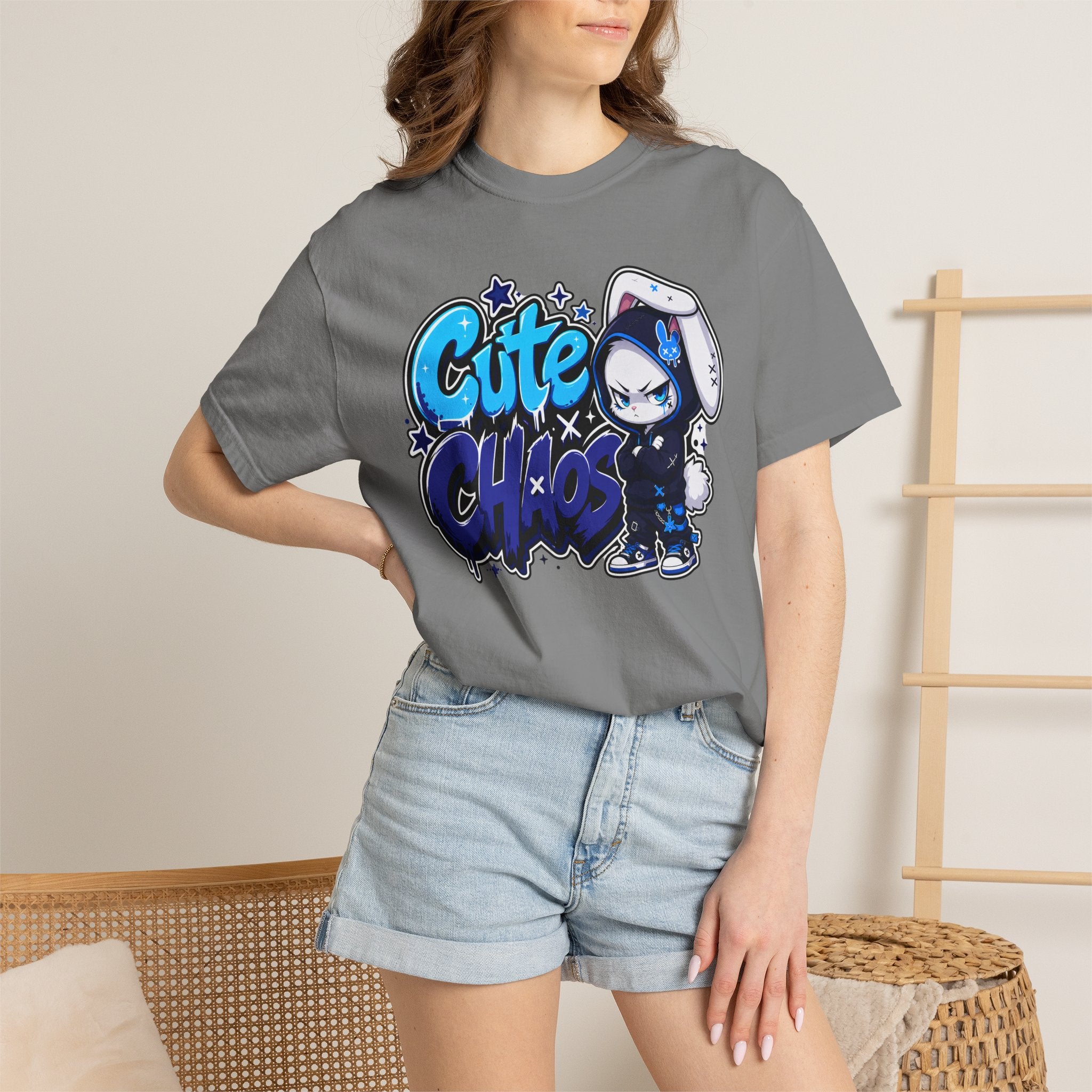 Cute Chaos Azul Tee (Garment Dyed)