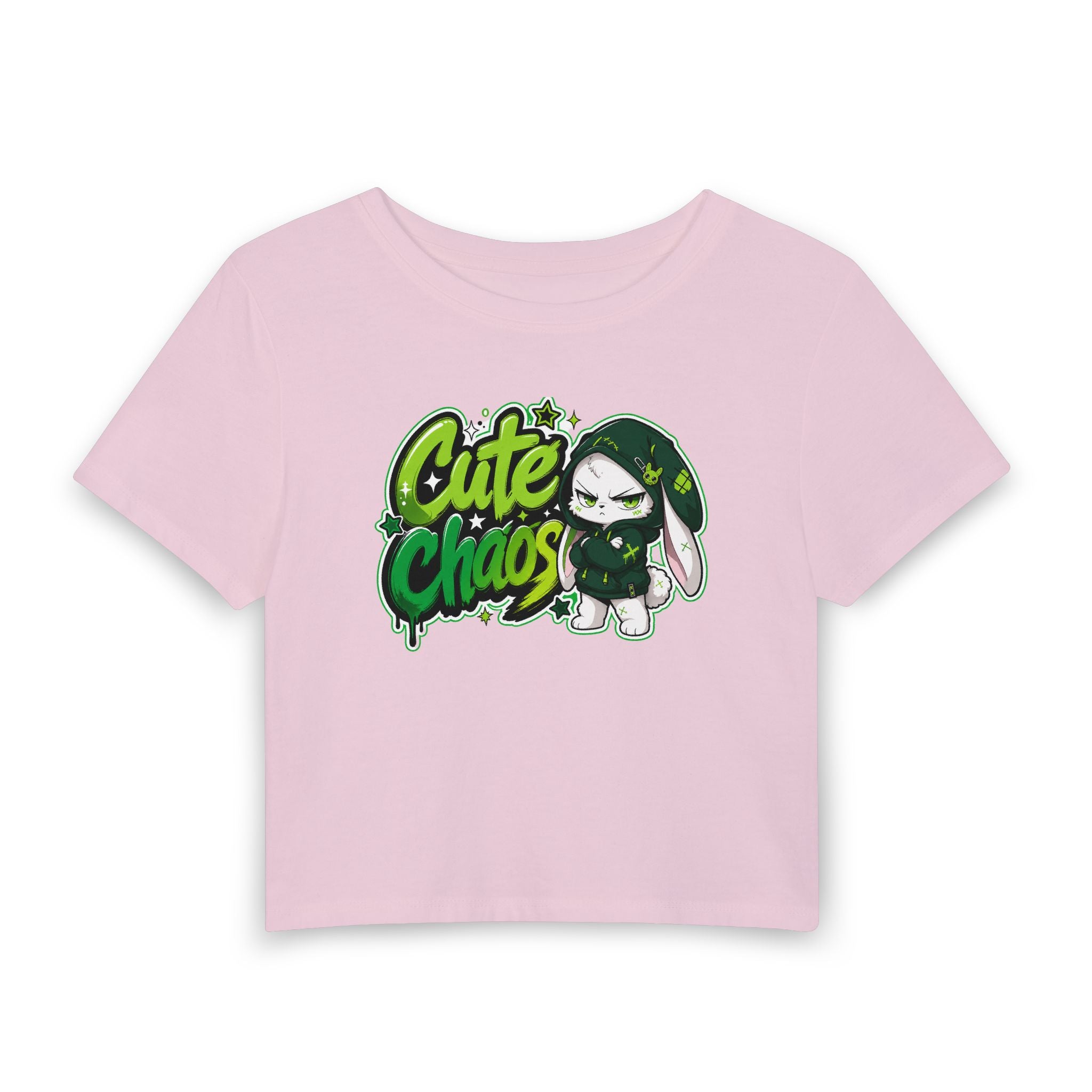 Cute Chaos Emerald — Women's Crop T-Shirt