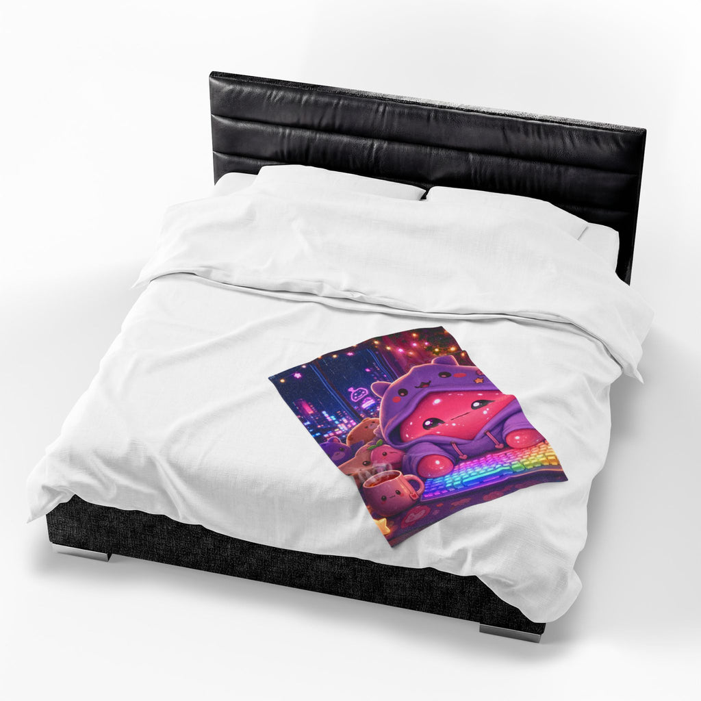 Kawaii Gamer — Velveteen Plush Blanket