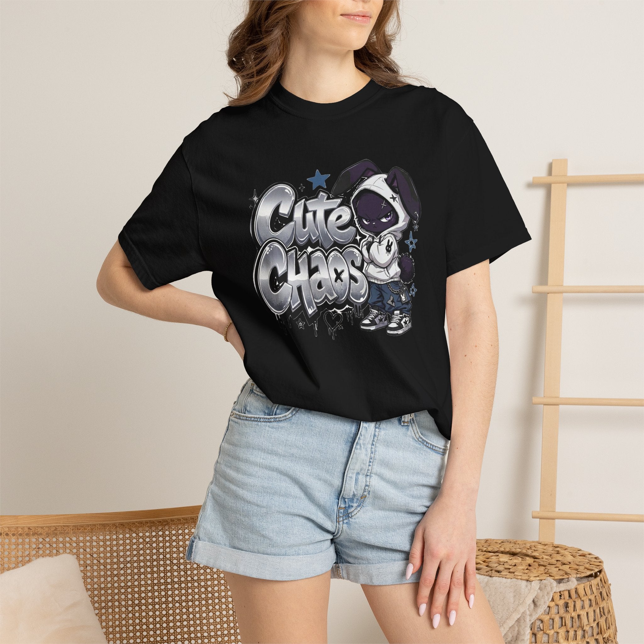 Cute Chaos Blanco Tee (Garment Dyed)