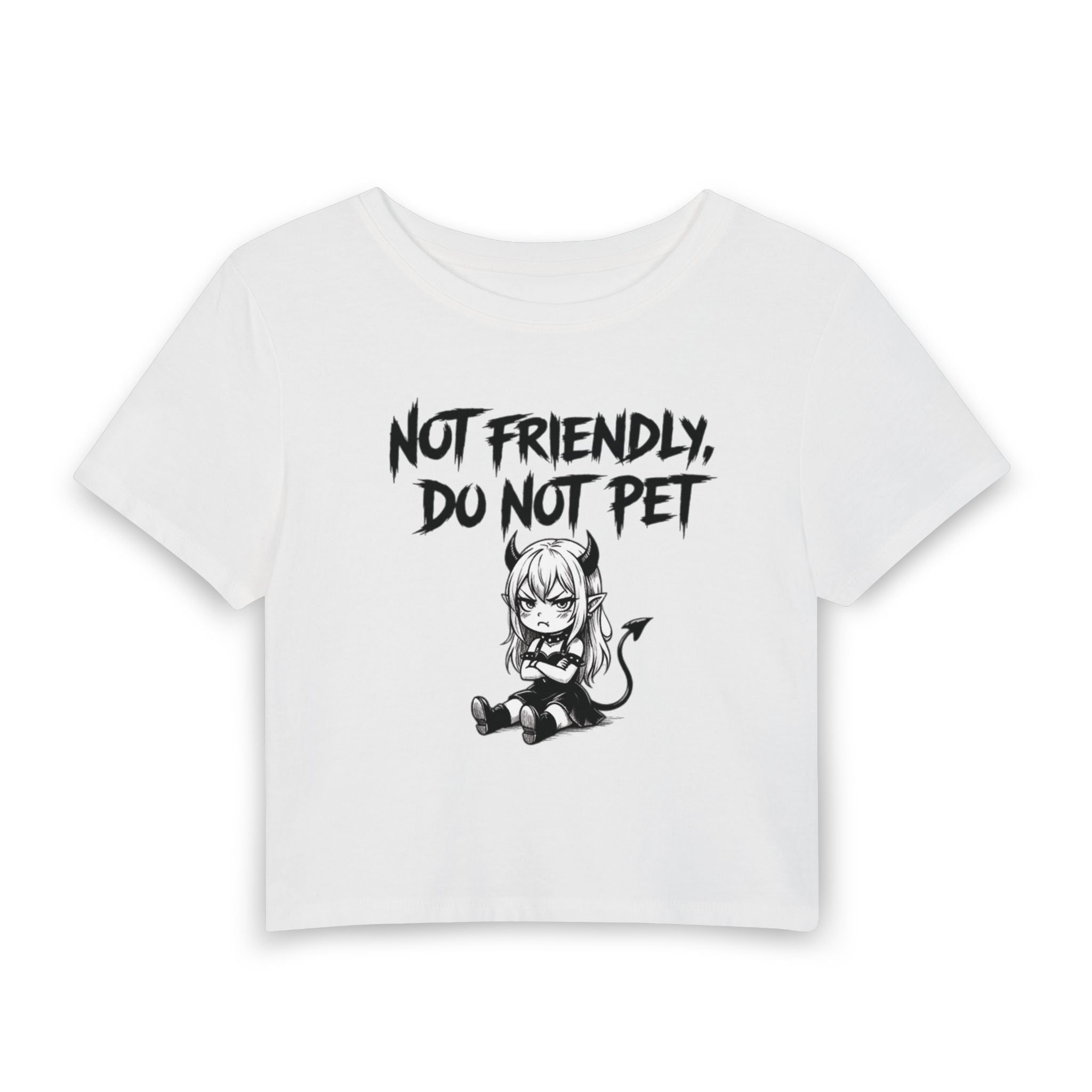 Not Friendly Devil Crop Tee