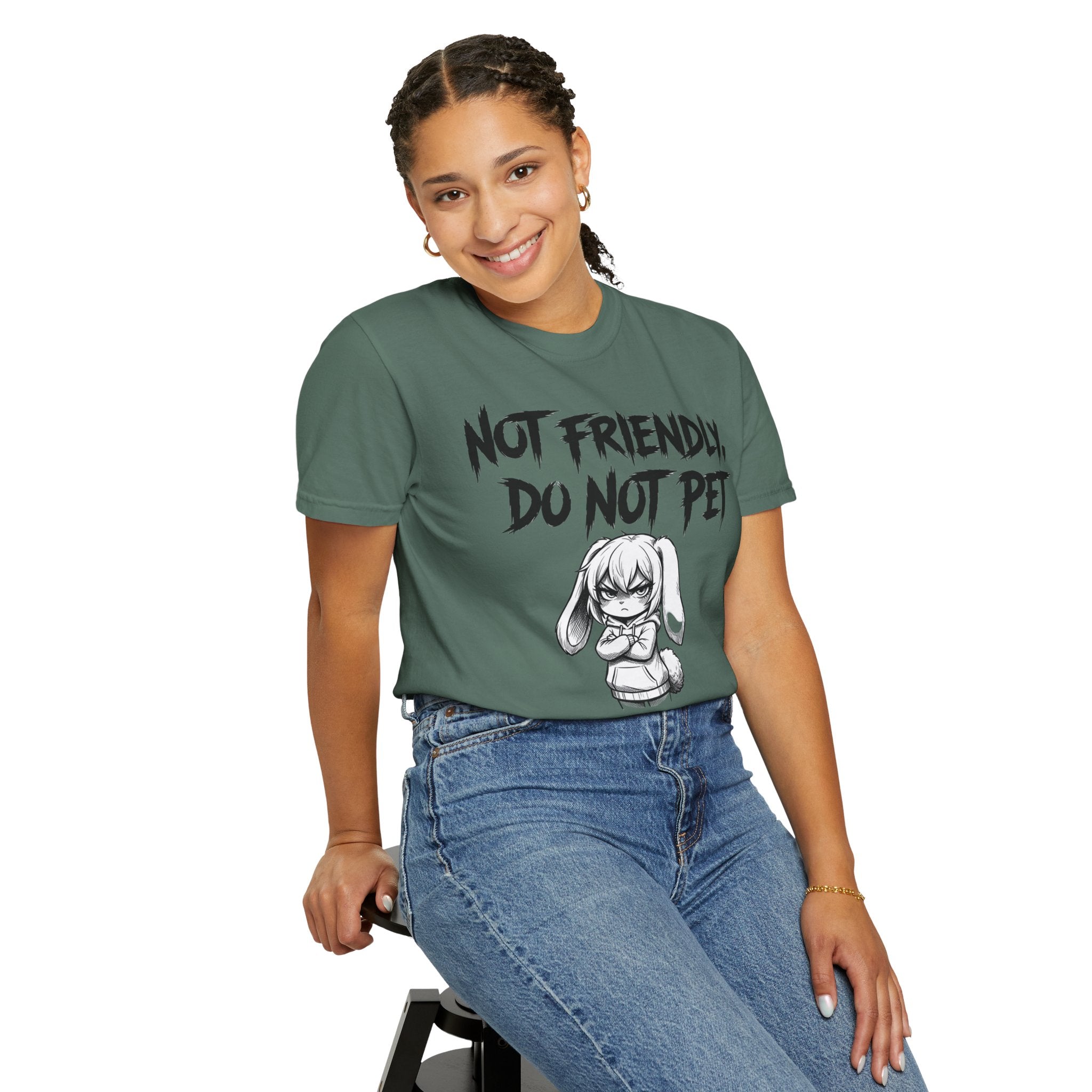 Not Friendly Bunny Tee (Garment Dyed)