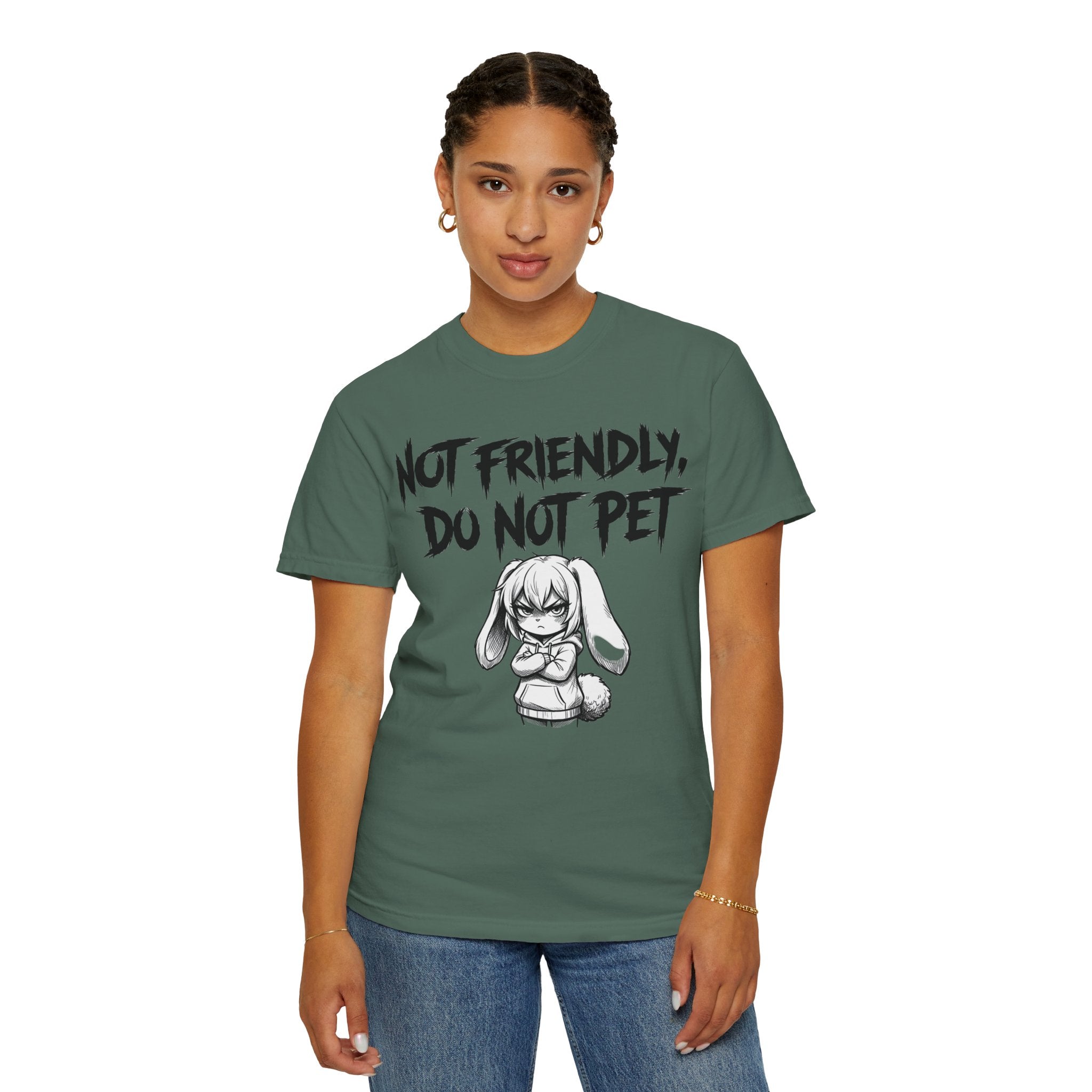 Not Friendly Bunny Tee (Garment Dyed)
