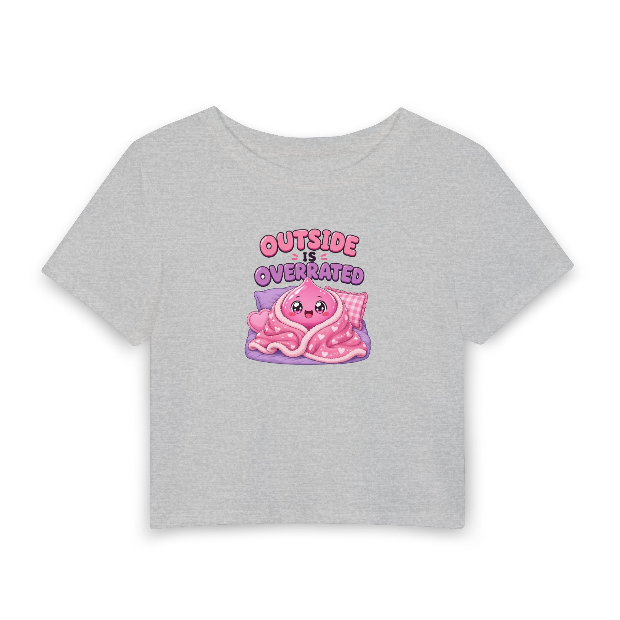 Outside is Overrated — Slime Women's Crop T-Shirt