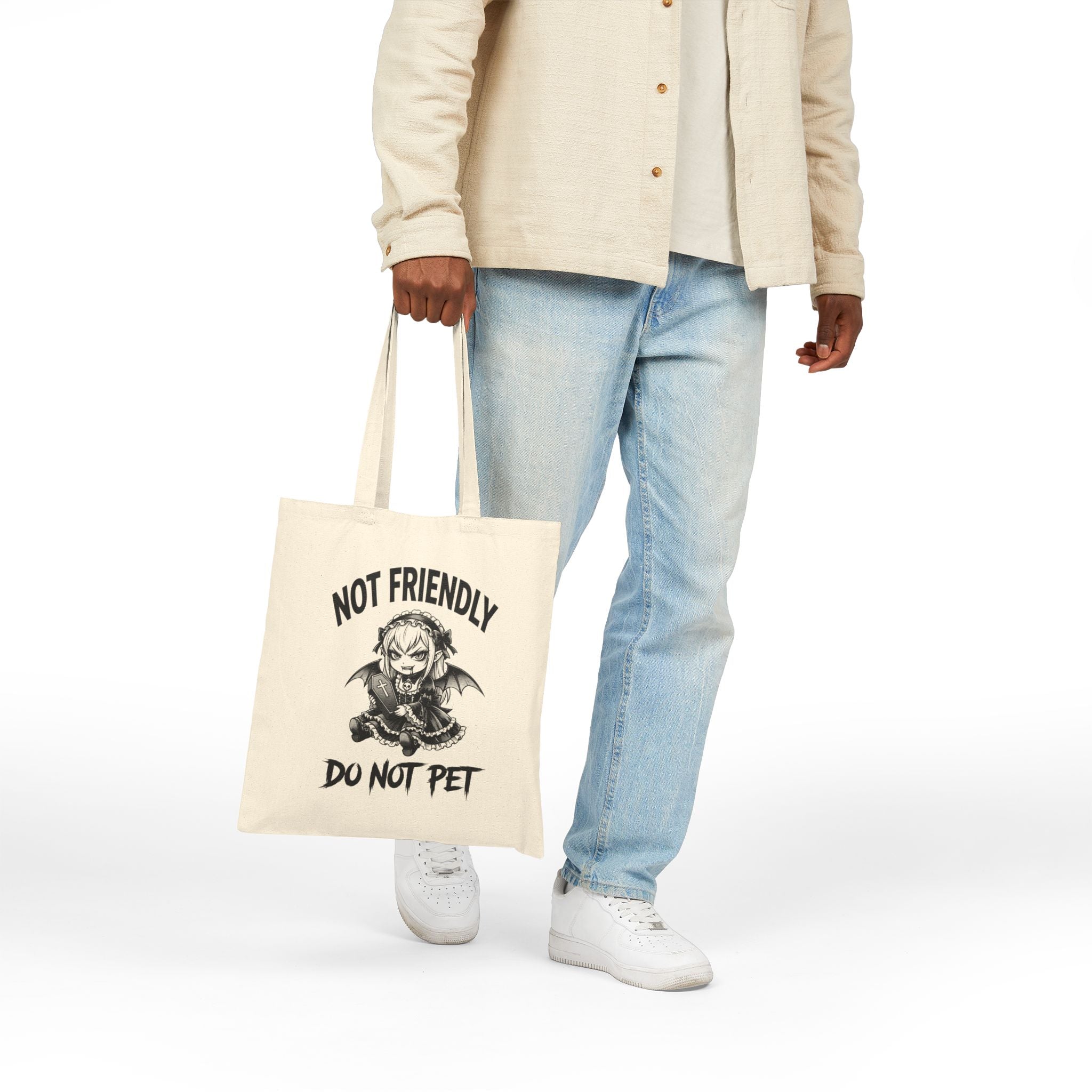 Not Friendly Vampire Tote Bag