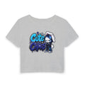 Cute Chaos Azul — Women's Crop T-Shirt