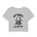 Not Friendly Vampire Crop Tee