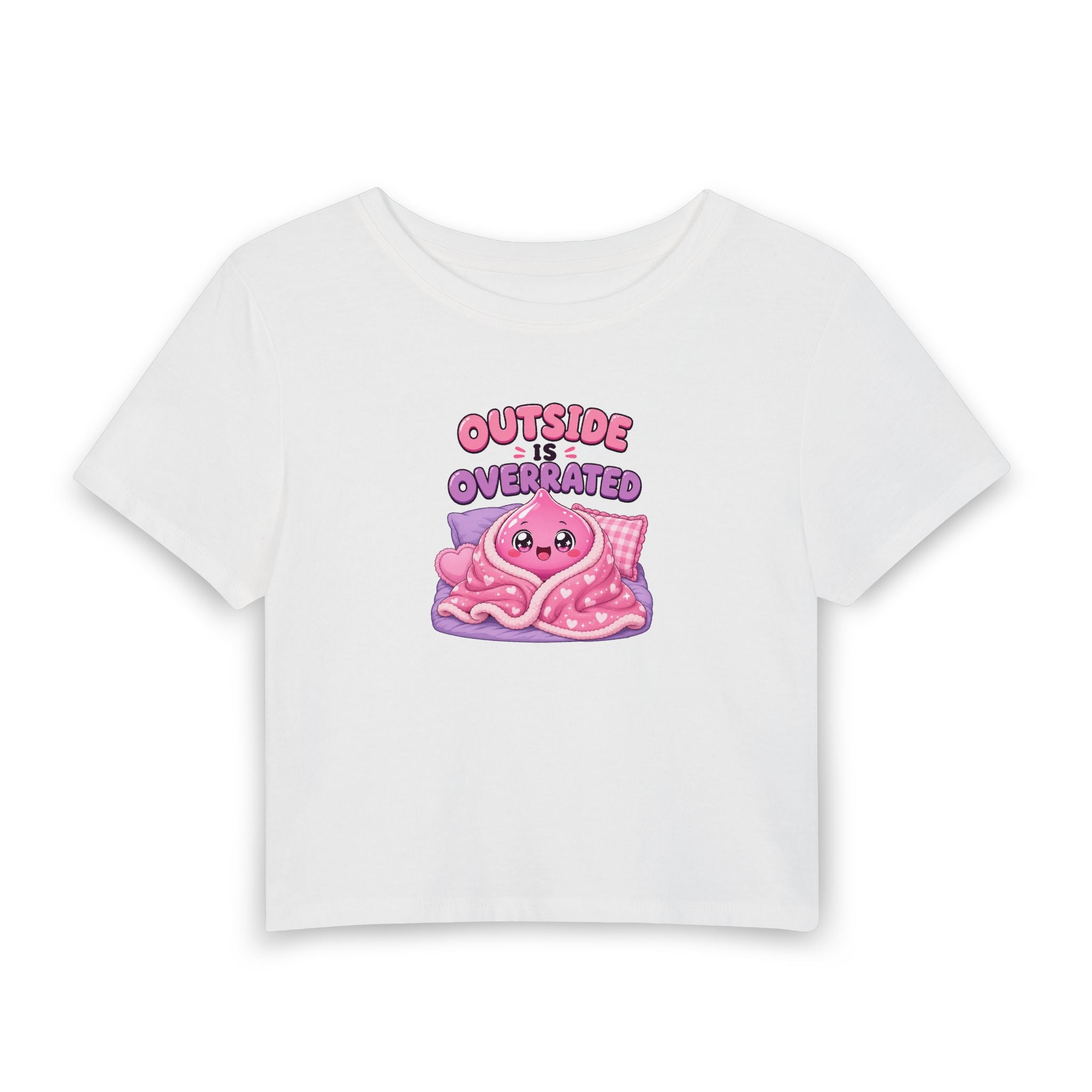 Outside is Overrated — Slime Women's Crop T-Shirt
