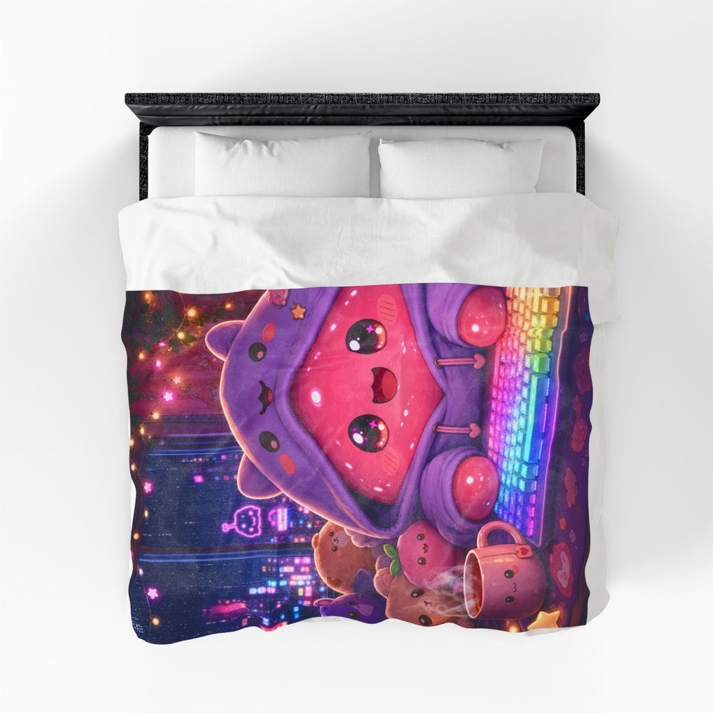 Kawaii Gamer — Velveteen Plush Blanket