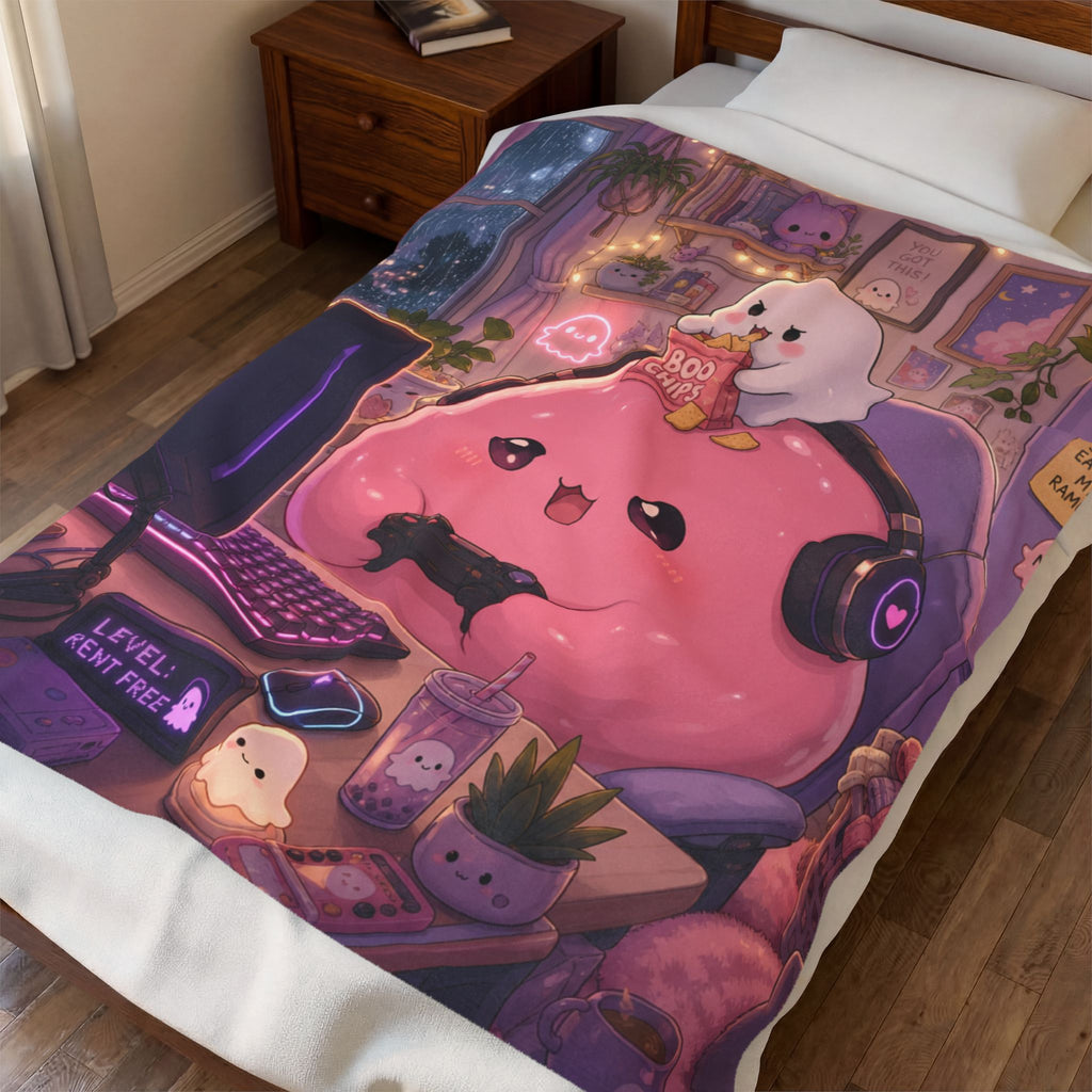 Gamer Slime — Velveteen Plush Blanket