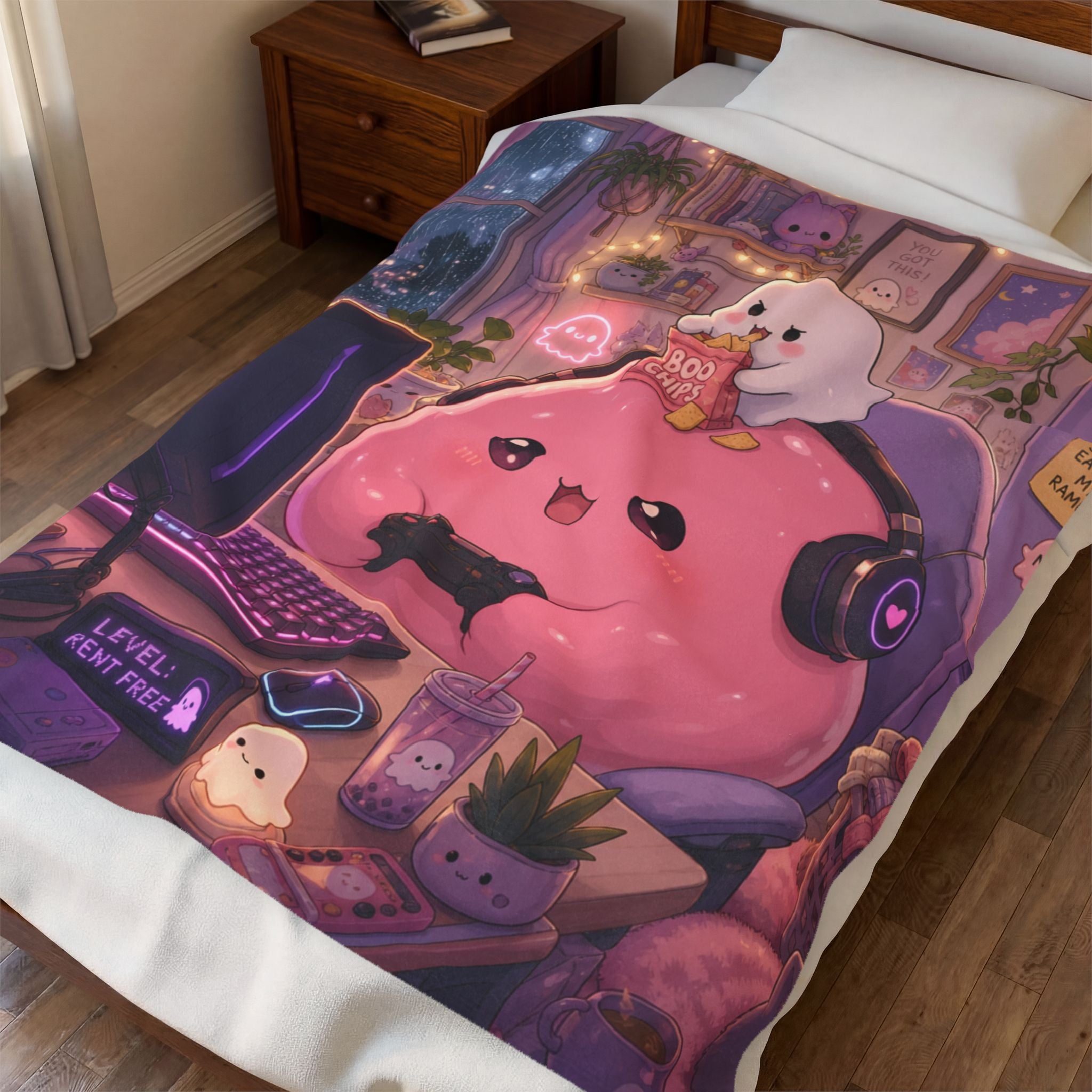 Gamer Slime — Velveteen Plush Blanket