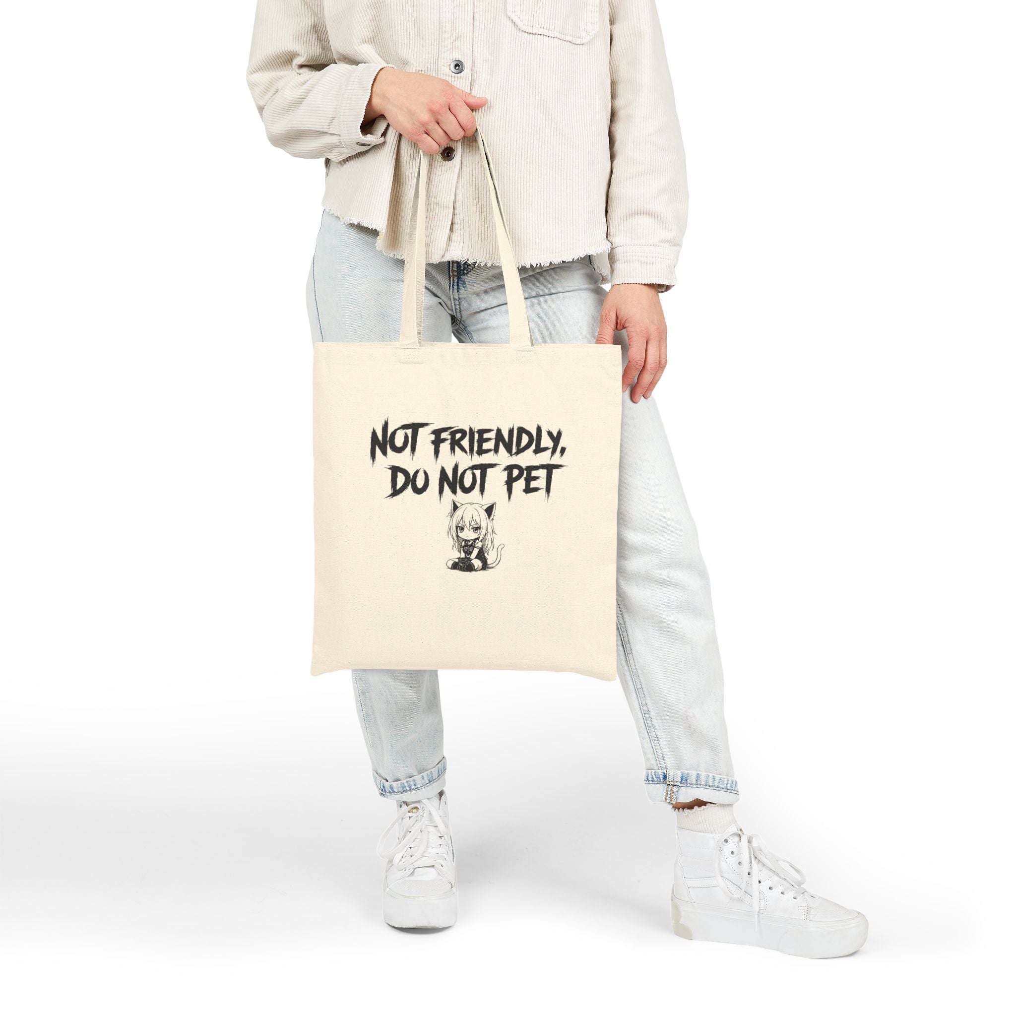 Not Friendly CatGirl Tote Bag