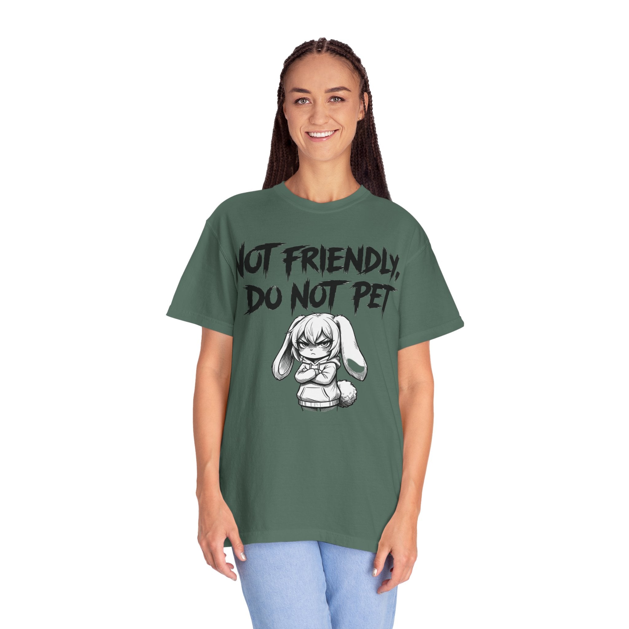 Not Friendly Bunny Tee (Garment Dyed)