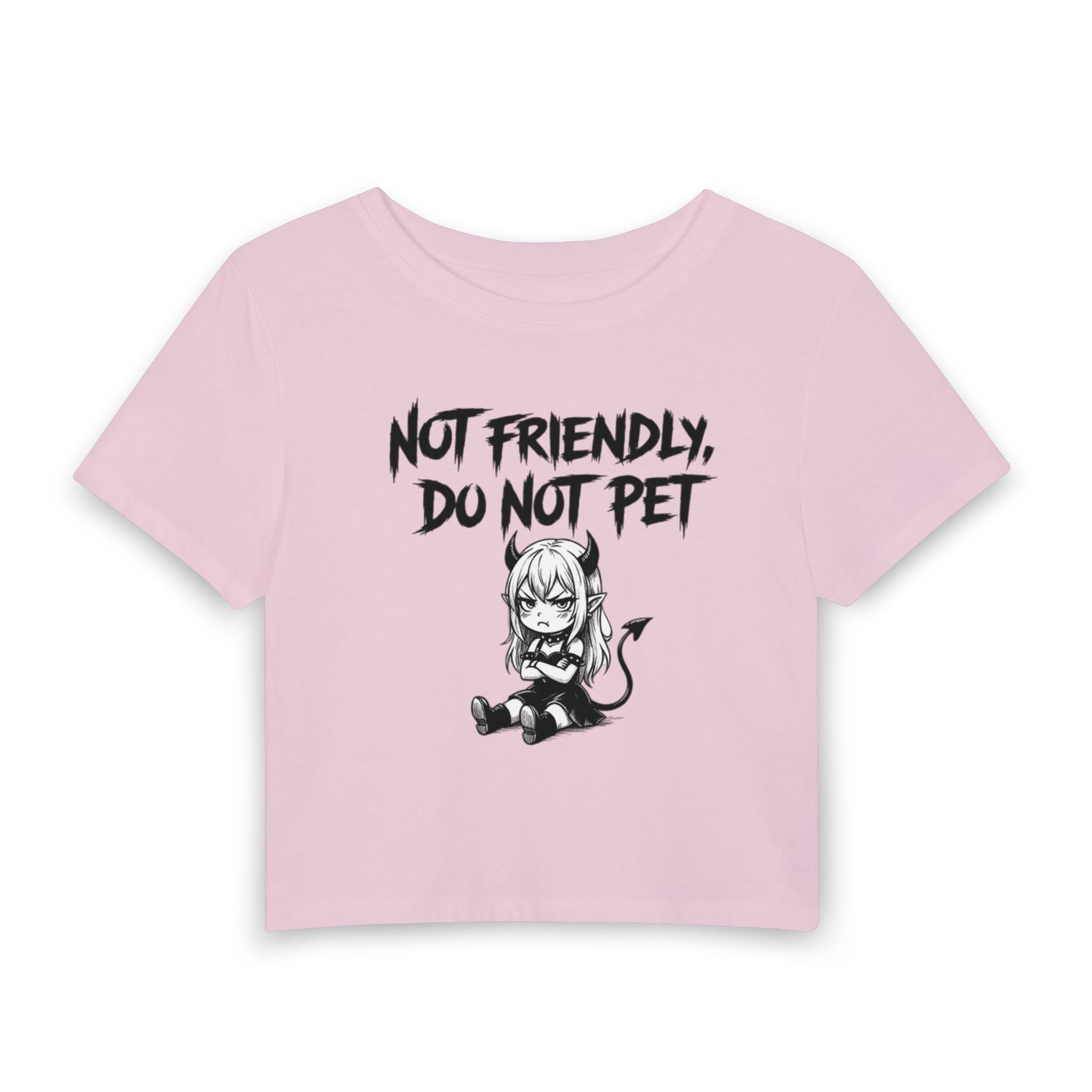Not Friendly Devil Crop Tee
