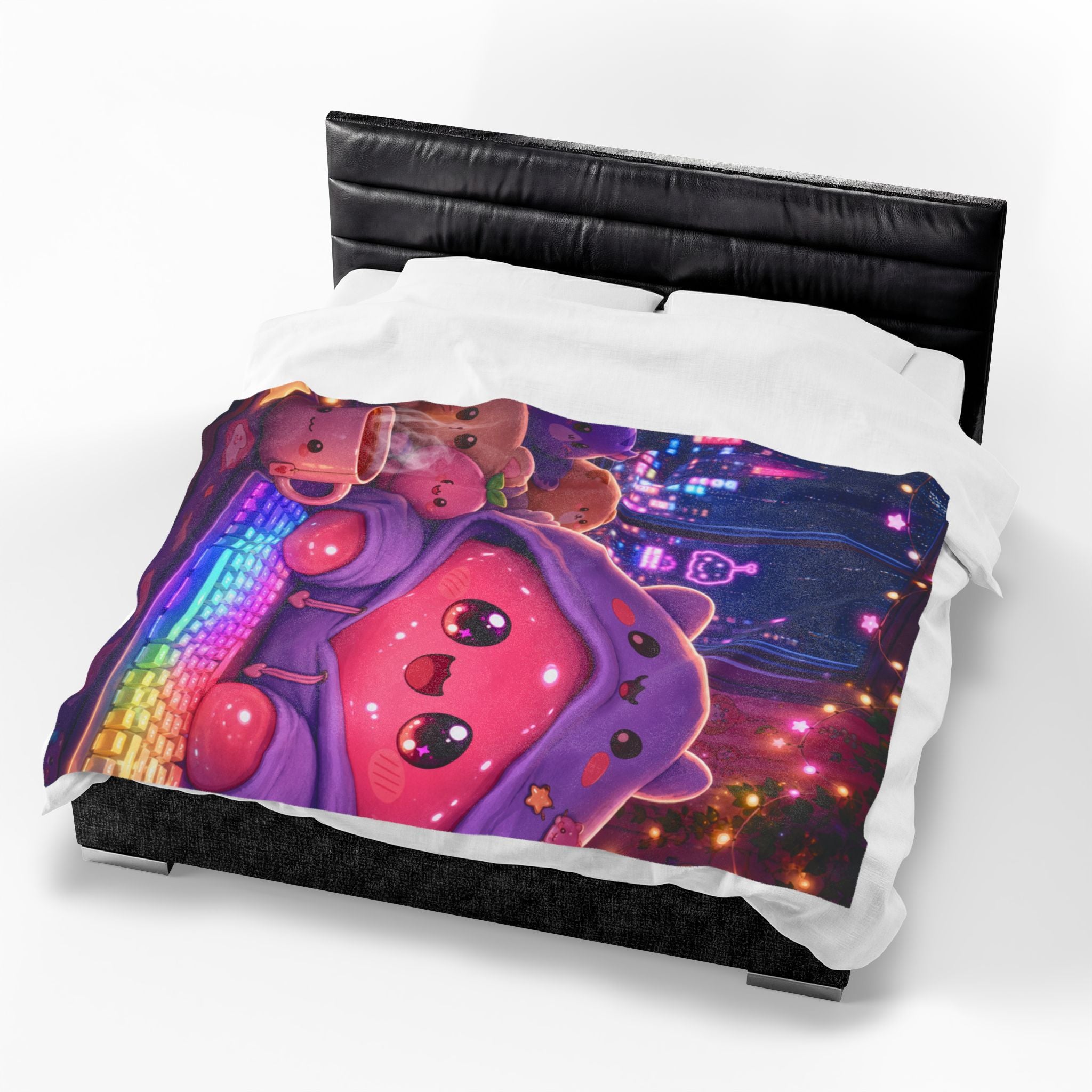 Kawaii Gamer — Velveteen Plush Blanket